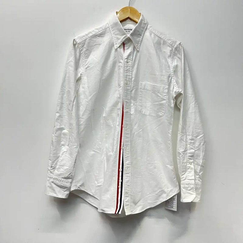 Thom Browne Thom Browne Men's White Cotton Dress Shirt 0089 Size US M / EU 48-50 / 2 - 1 Thumbnail