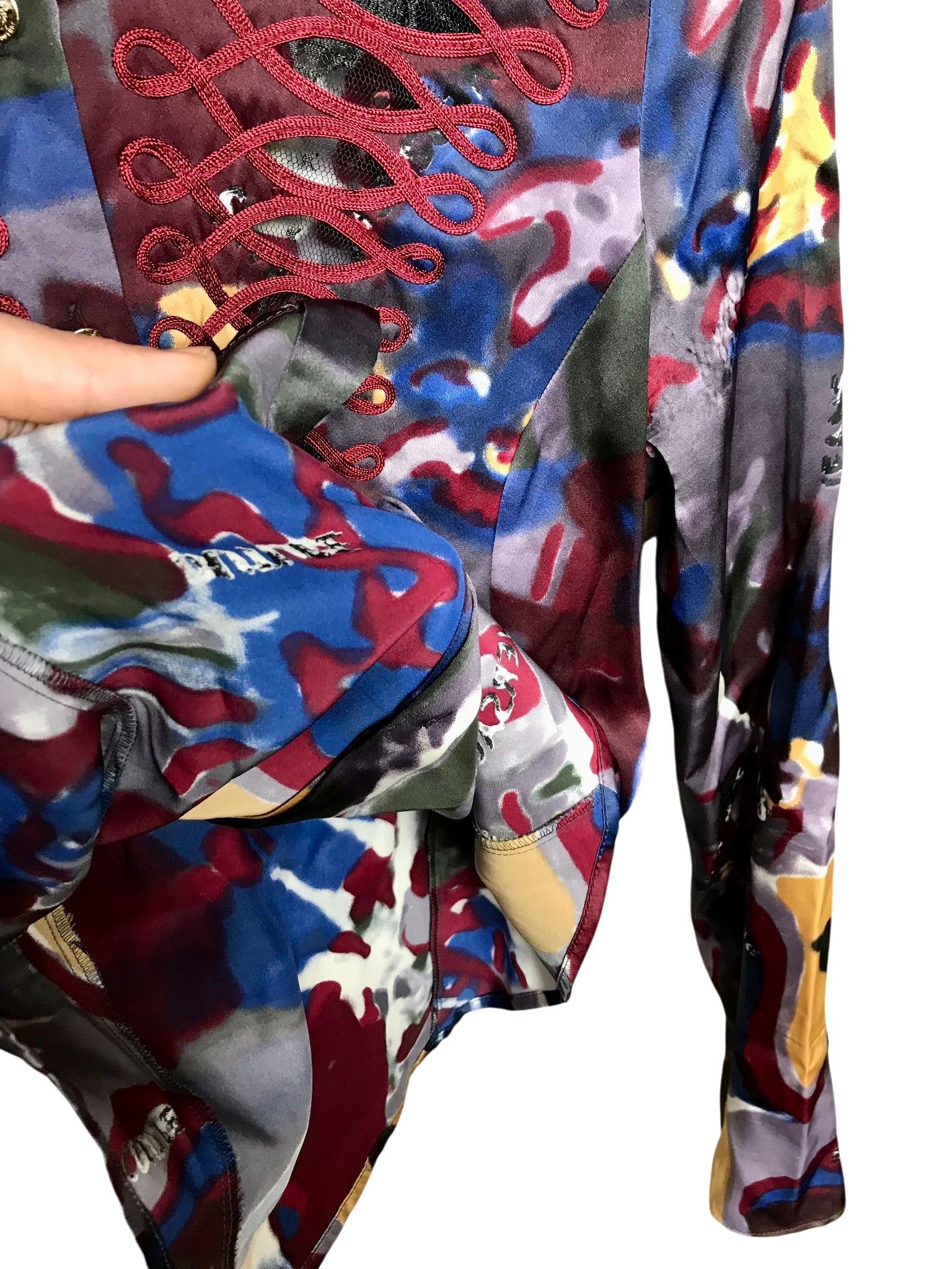 Versace Jeans Couture Versace Jeans Couture Silk Embroidered Shirt M Size M / US 6-8 / IT 42-44 - 5 Thumbnail