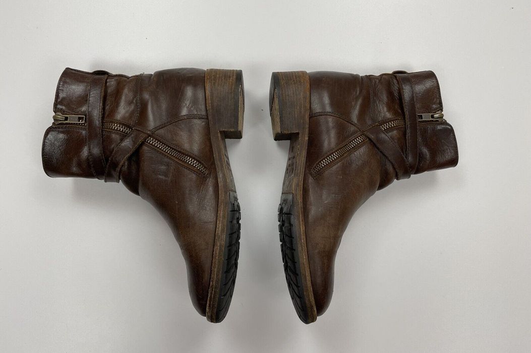 Vintage J.O.Y ANKLE BOOTS WOMENS LEATHER VIBRAM made in ITALY SHOES