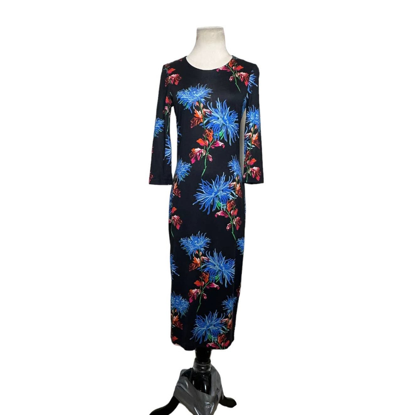 Diane von Furstenberg Diane Von Furstenberg floral sheath midi silk dress size XS Size XS / US 0-2 / IT 36-38 - 1 Thumbnail