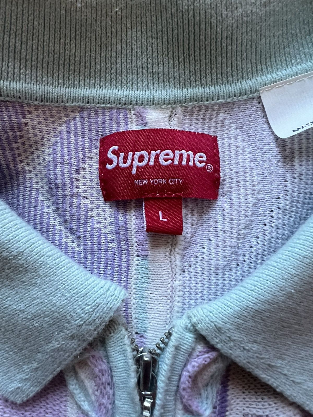 Supreme Supreme Abstract Zip Up Polo Size US L / EU 52-54 / 3 - 3 Thumbnail
