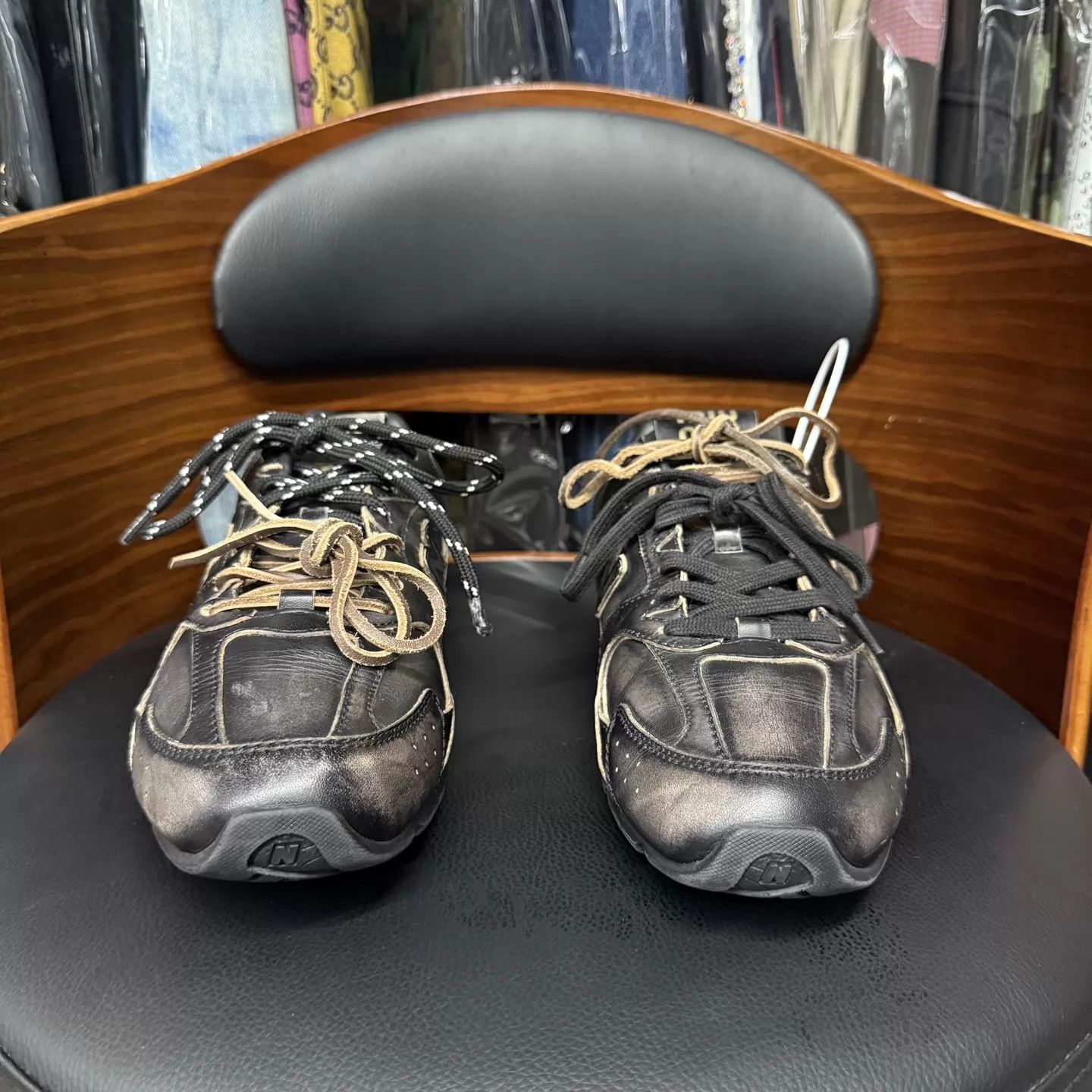 Miu Miu MiuMiu x NB530 Decon 41 Men's Black Distressed 98 New Rare Size US 8 / EU 41 - 2 Thumbnail