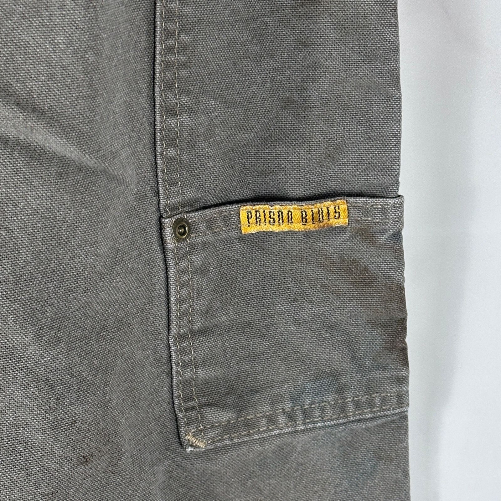 Vintage Prison Blue Grey Double Knee Work Pants Size US 31 - 7 Thumbnail