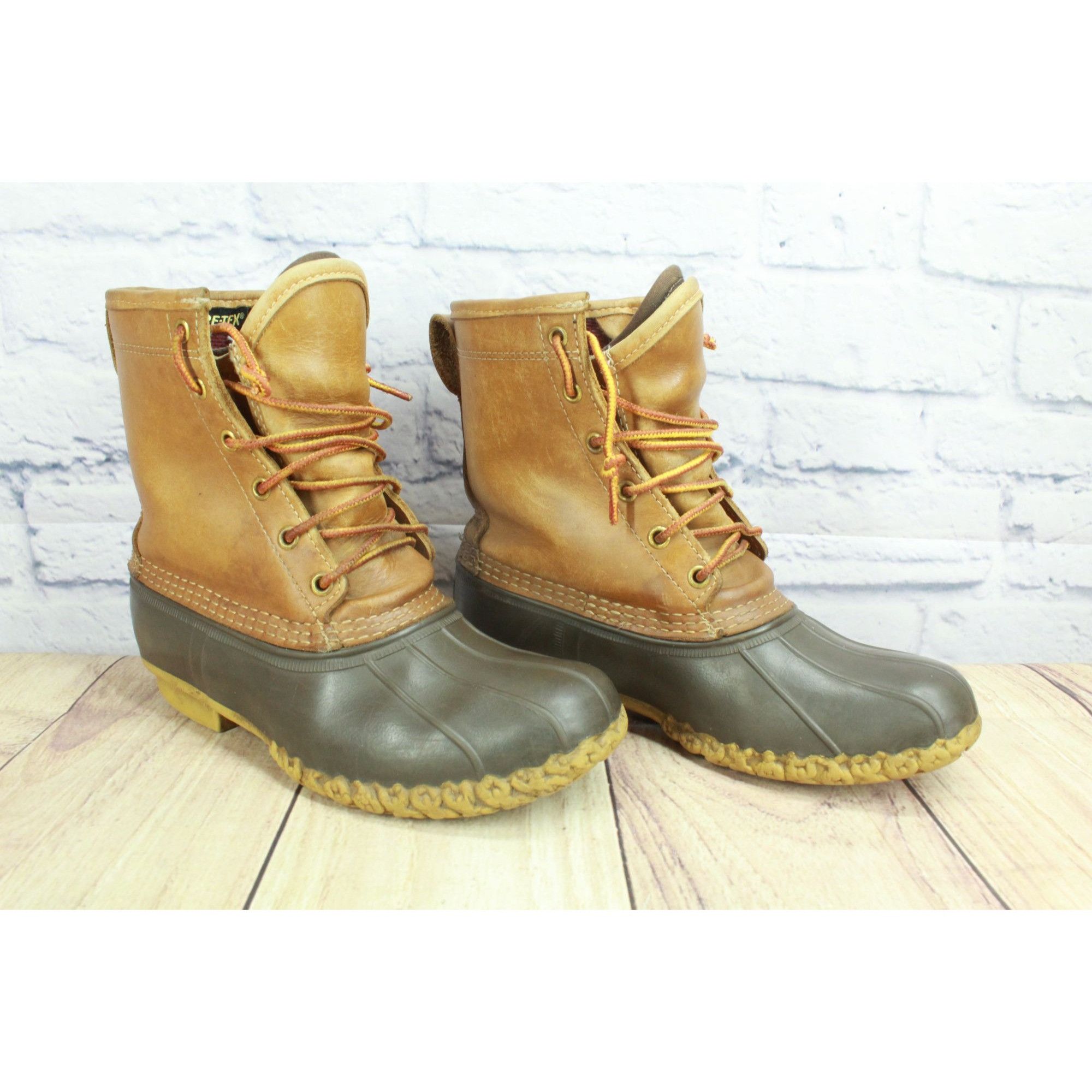 L.L. Bean LL Bean Women’s 8" Gore-Tex Insulated Brown Leather Boots Size US 7 / IT 37 - 3 Thumbnail