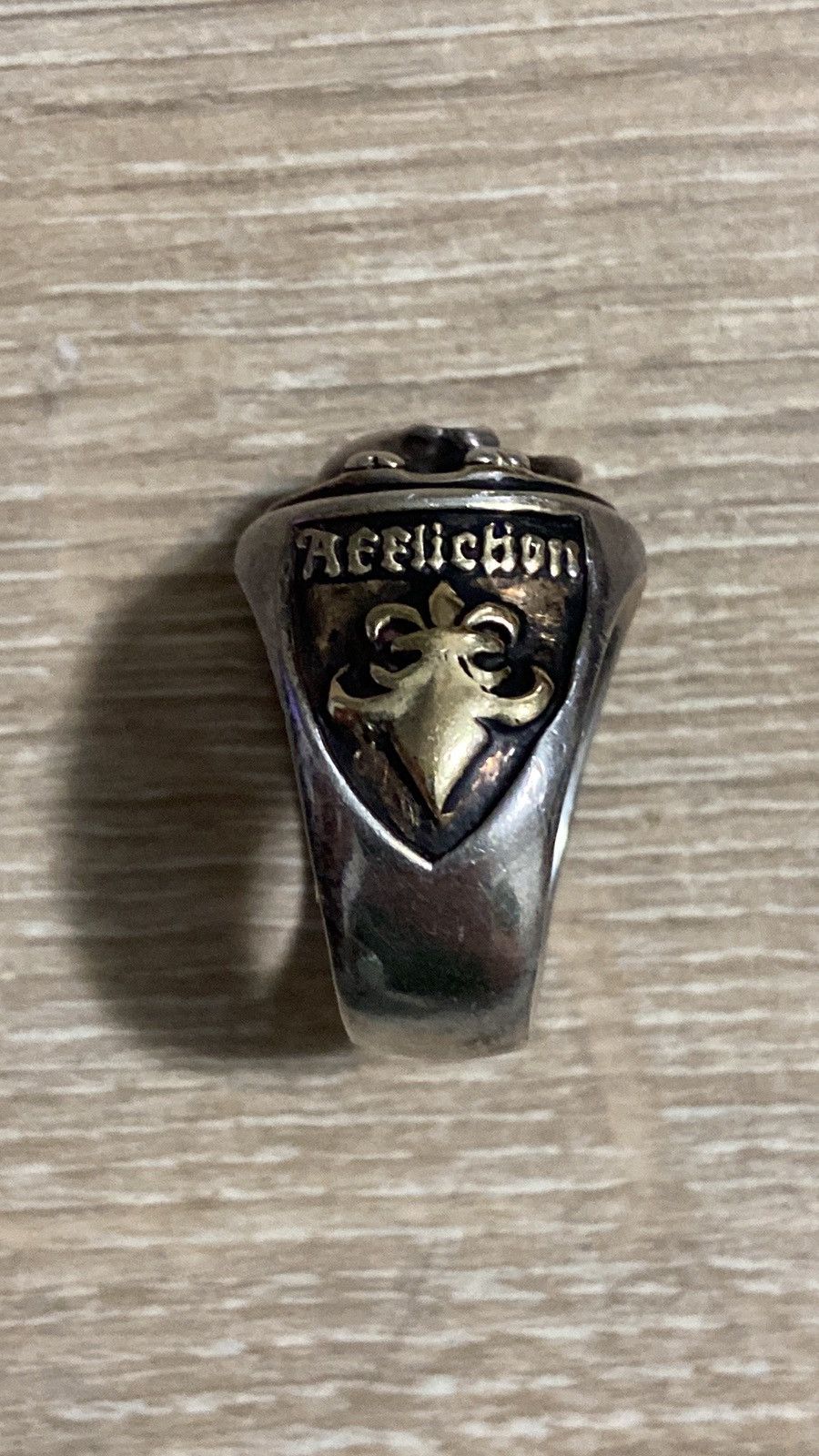 Affliction × Vintage Affliction Skull and Bones Ring .925 Sterling Silver Size ONE SIZE - 3 Thumbnail