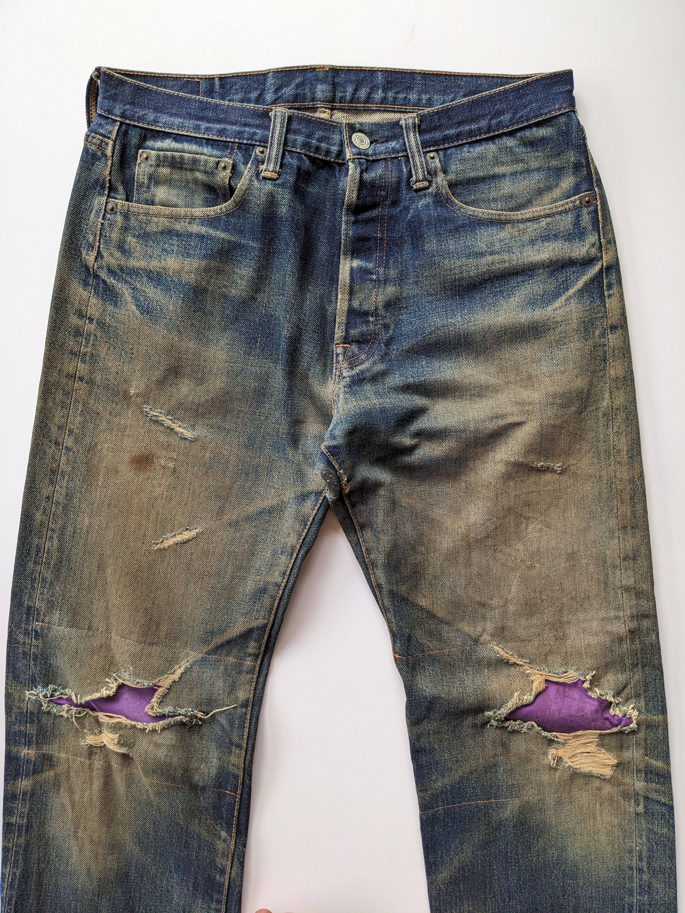 Denime Denime rusty patchwork selvedge distresses jeans Size US 32 / EU 48 - 4 Thumbnail