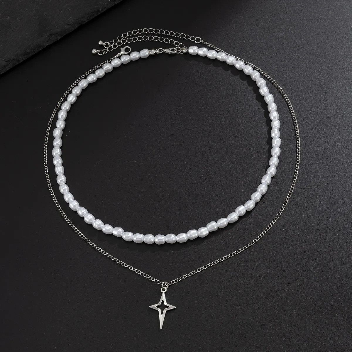 Vintage Pearl Star Chain Necklace Size ONE SIZE - 4 Thumbnail
