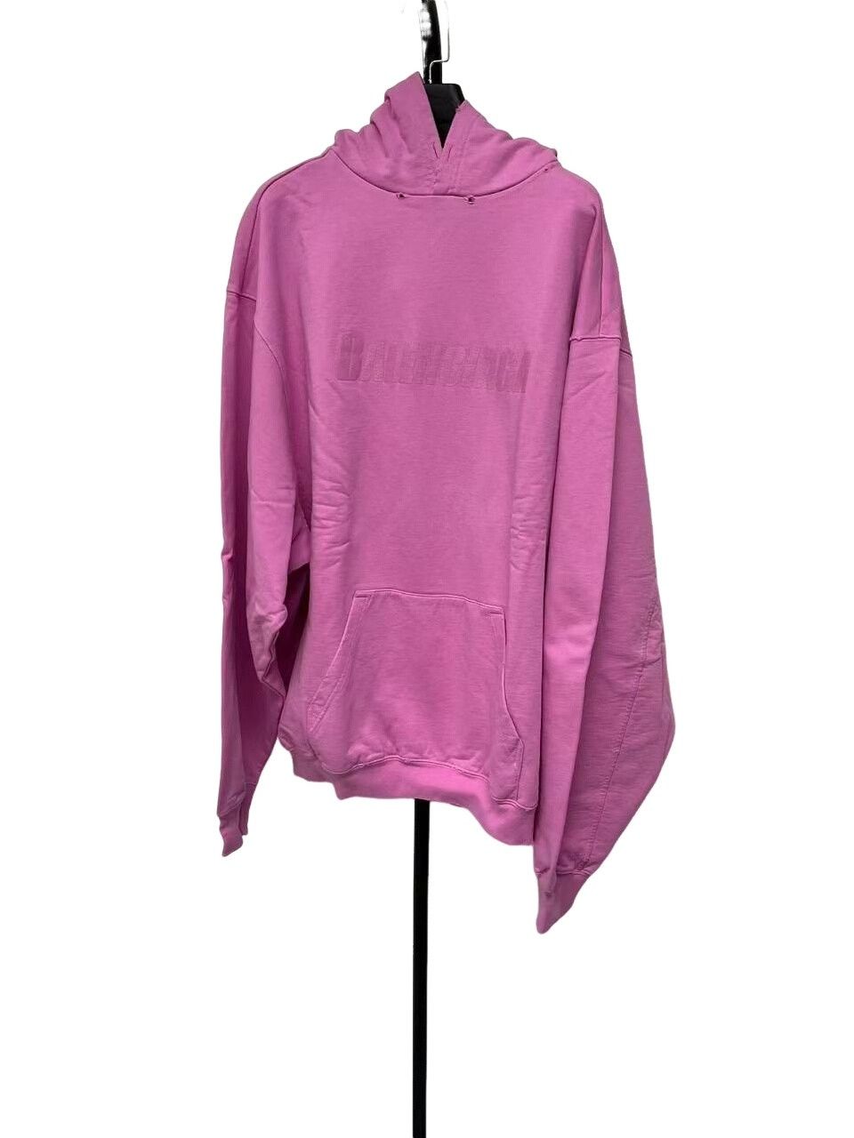 Balenciaga Balenciaga Distressed Pink Hoodie Size XS Size US XS / EU 42 / 0 - 1 Thumbnail