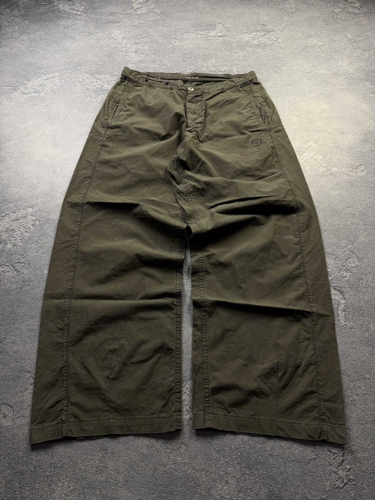 Stone Island Stone Island Denim Crazy Cargo Baggy Pants Japanese Style Size US 33 - 1 Thumbnail