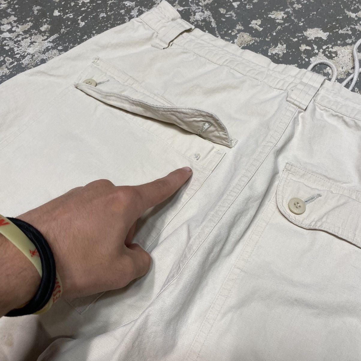 JNCO × Levi's × Vintage Vintage Levi’s SilverTab Cargo Tan Baggy Parachute Pants 90s Size US 35 - 6 Thumbnail