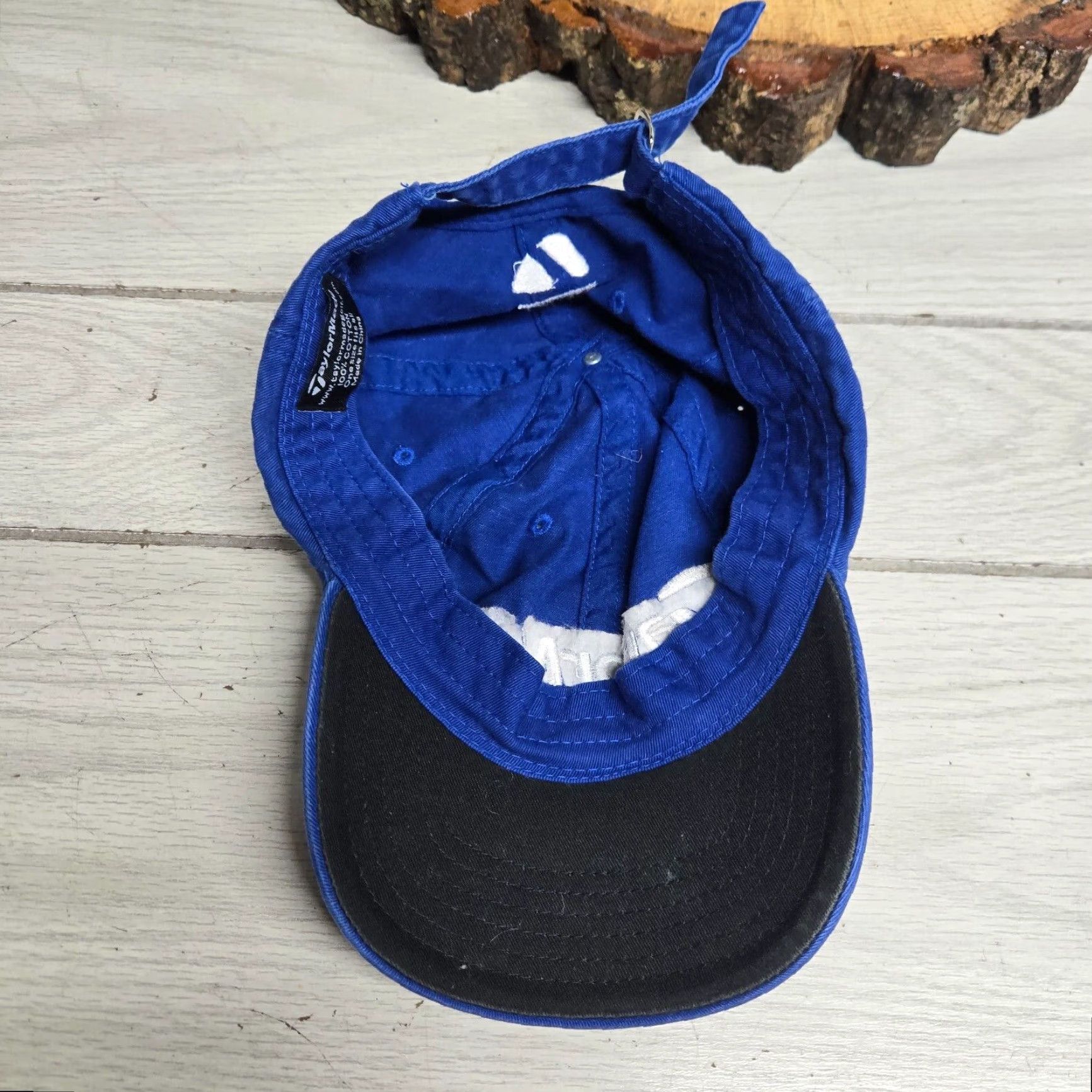 TaylorMade TaylorMade Hat Golf Adjustable Navy Blue Logo Men Strappedback Cap Navy Blue Colorful Sports 2010s? Size ONE SIZE - 5 Thumbnail