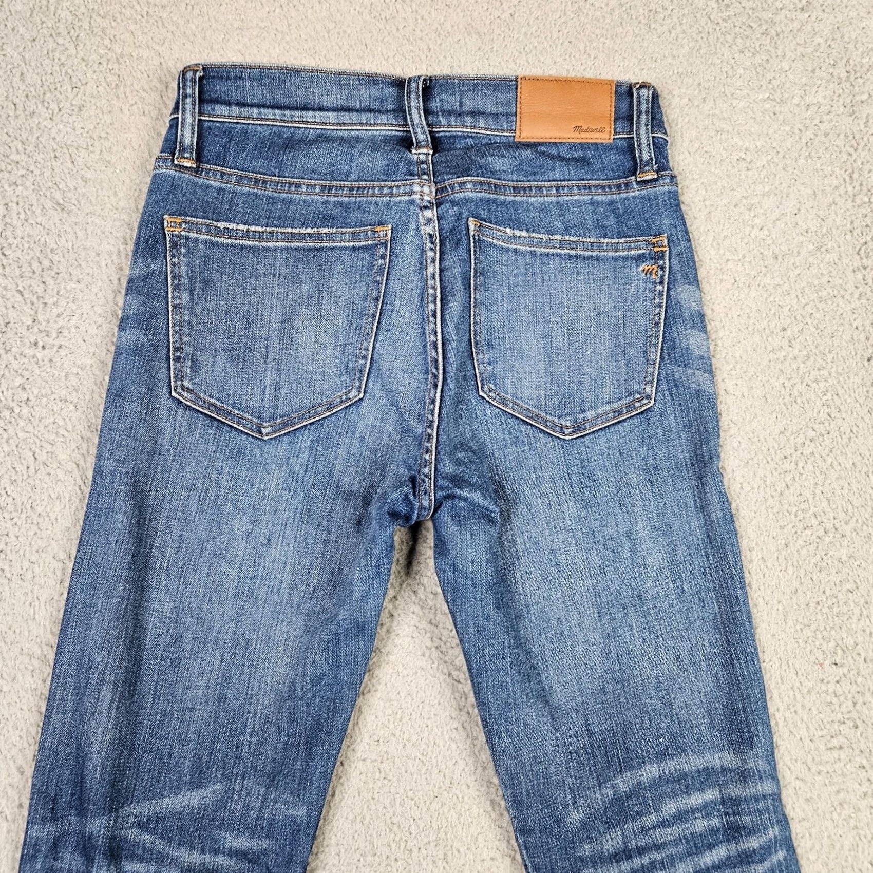 Madewell Madewell Jeans Womens 25 Blue Women High Riser Skinny distressed Raw Hem Size Size 42" / US 20 - 5 Thumbnail