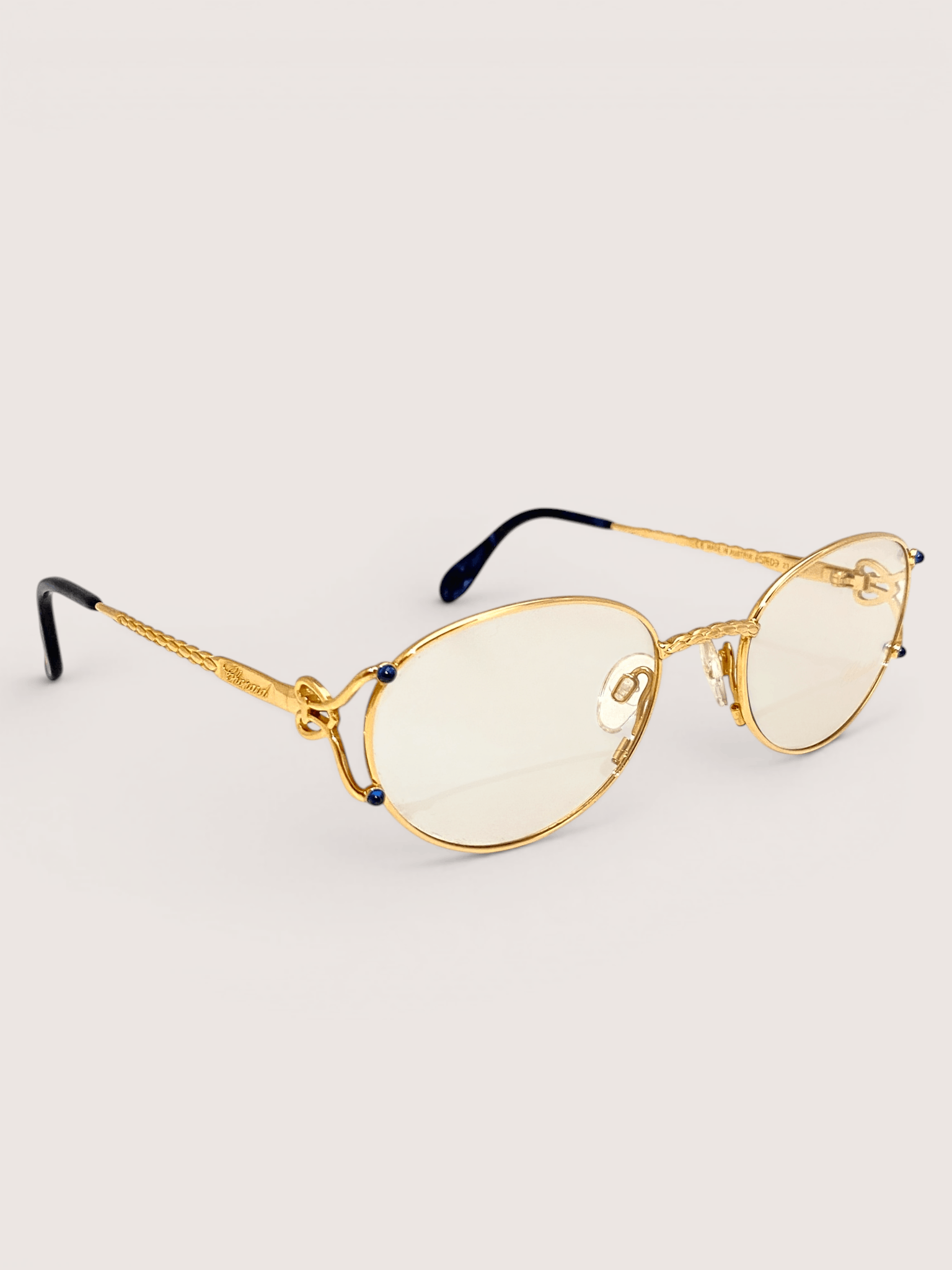 Chopard Chopard 23K Gold Blue Sapphire Oval Rimless Eyeglasses Size ONE SIZE - 1 Thumbnail