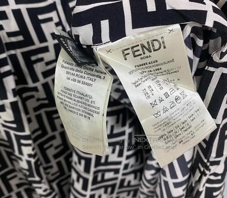 Fendi Fendi Full Print Monogram Silk Maxi Dress Size 25" / US 0 / IT 36 - 5 Thumbnail
