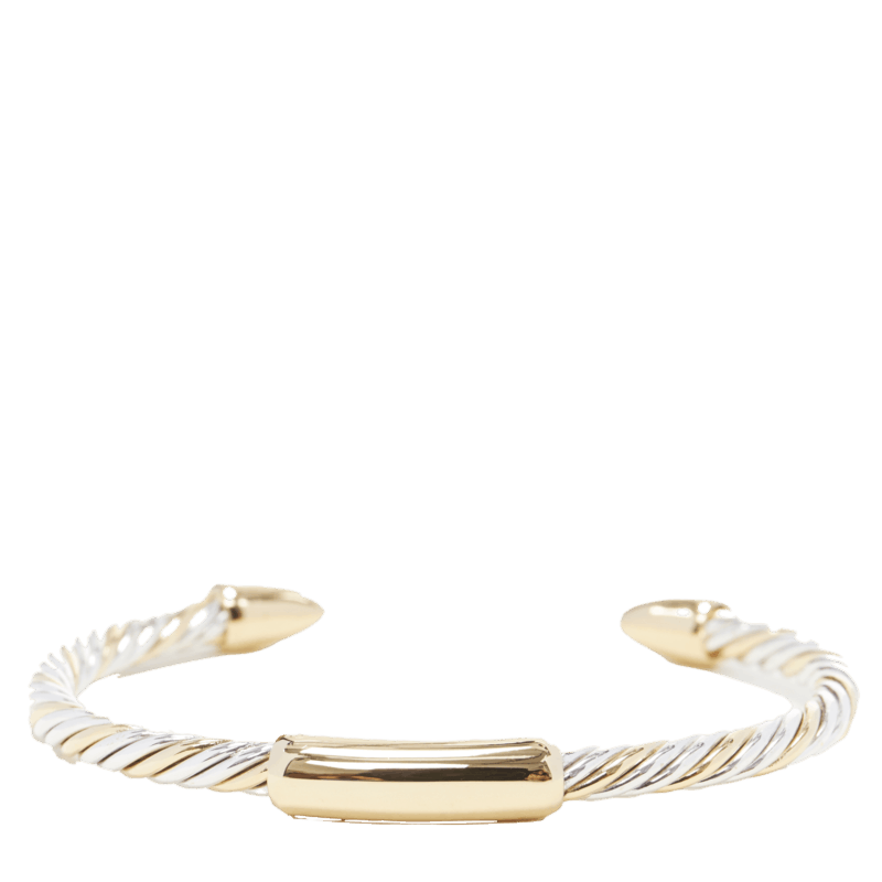 Bvlgari vintage BVLGARI JEWELLERY 18k yellow white gold twist bangle cuff bracelet Size ONE SIZE - 1 Thumbnail