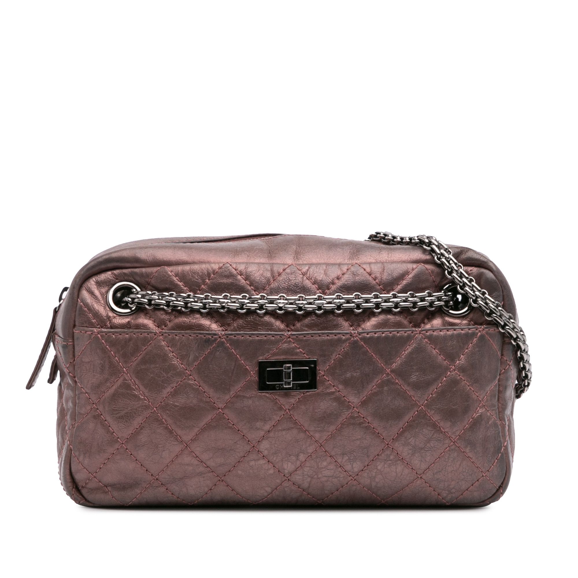 Chanel Small Reissue 2.55 Quilted Aged Calfskin Camera Bag in Pink, Women's