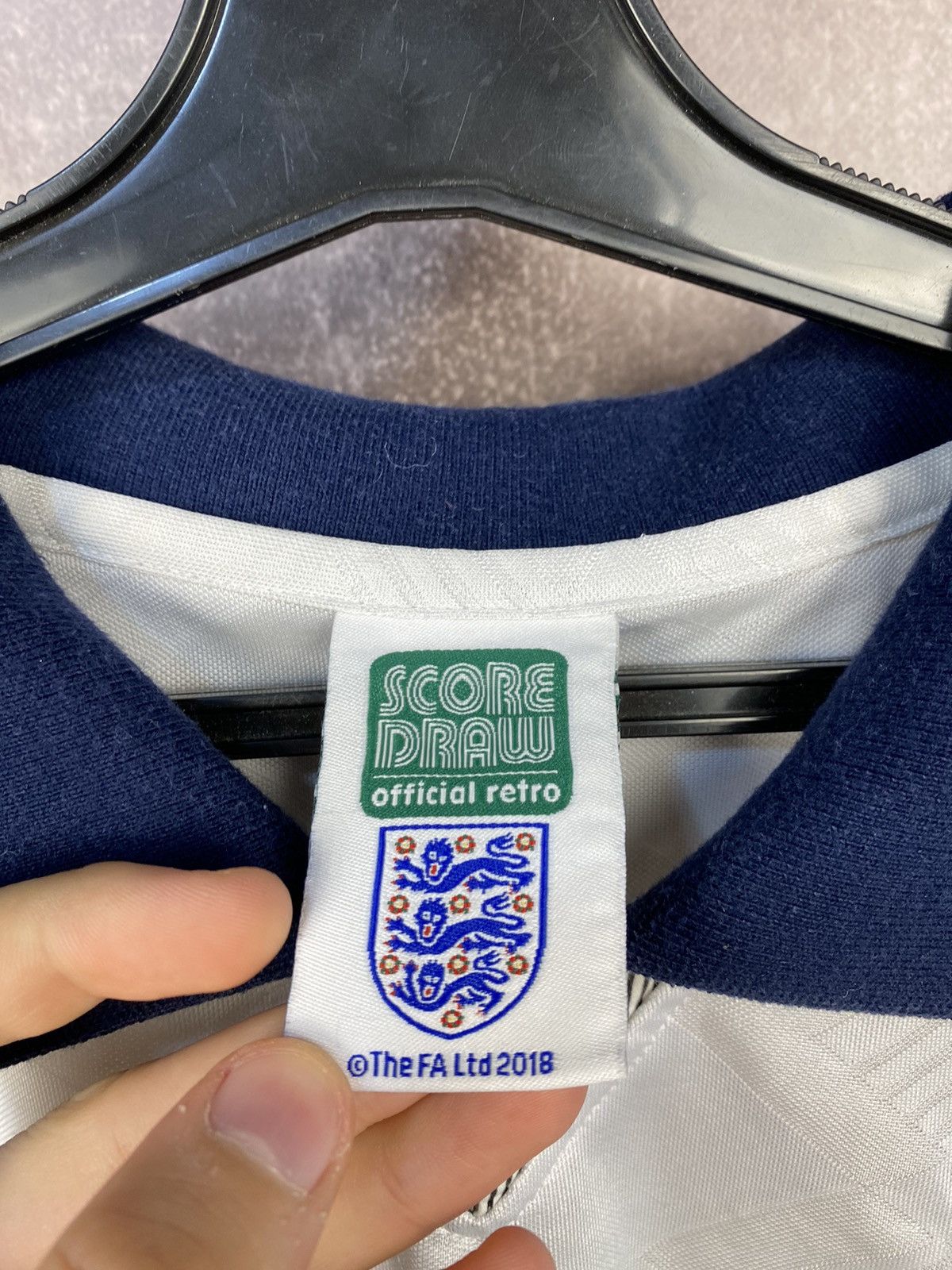 Vintage Vintage 90s England Score Draw Jersey rare Size US L / EU 52-54 / 3 - 6 Thumbnail