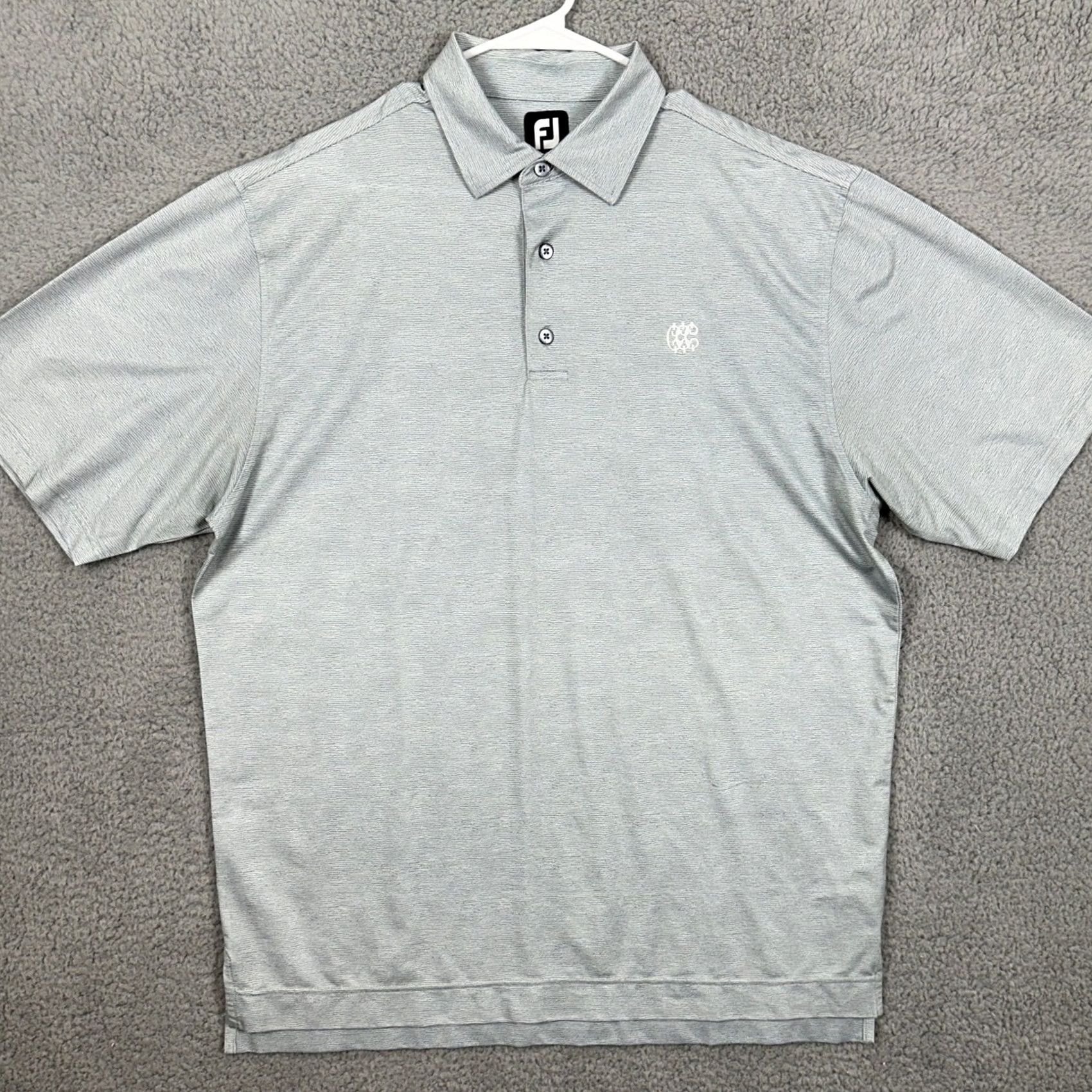 Footjoy FootJoy Polo Golf Shirt Adult Mens Large Gray Rugby Stretch Short Sleeve Logo Size US L / EU 52-54 / 3 - 3 Thumbnail