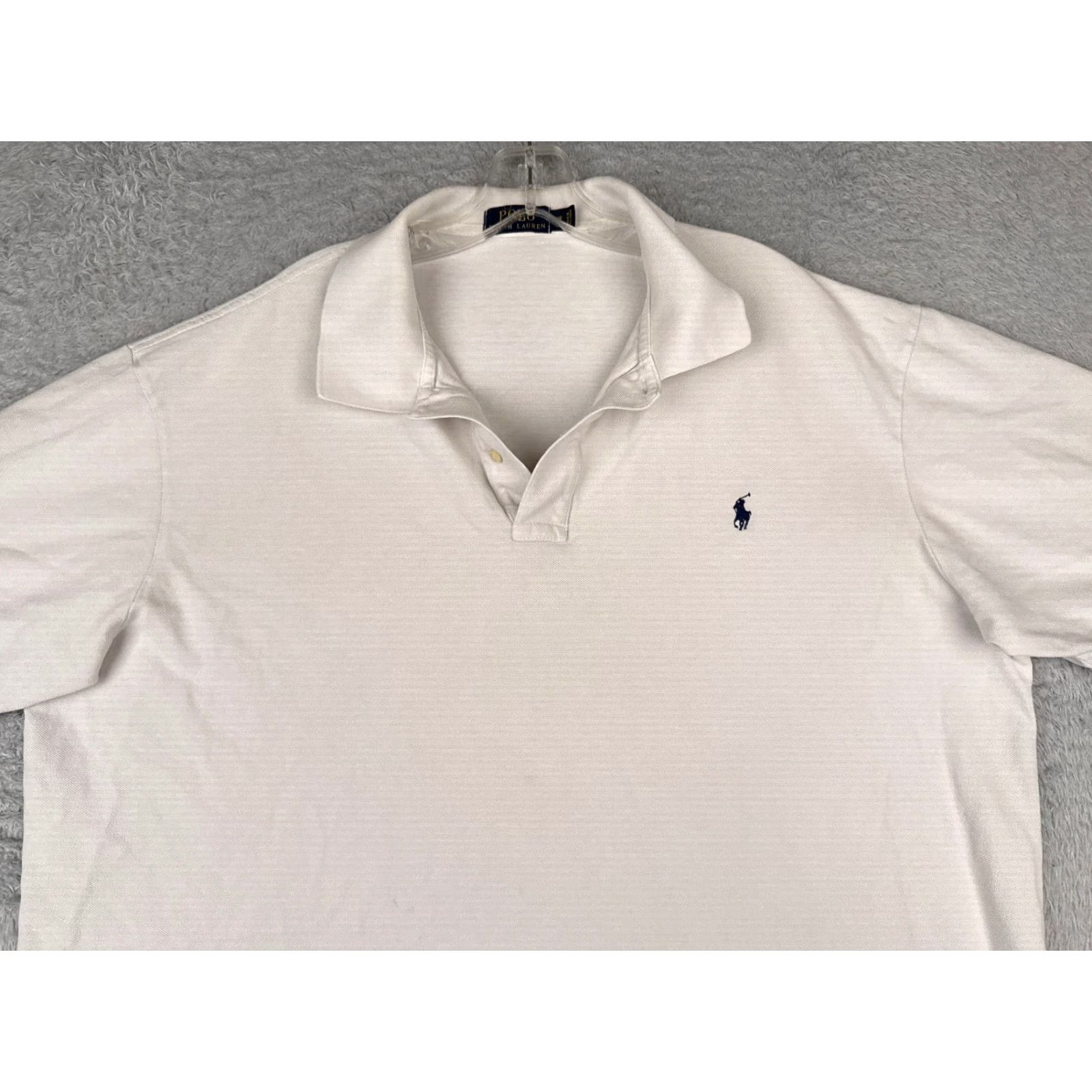 Ralph Lauren VINTAGE Polo Ralph Lauren Polo Shirt Adult 2XL White 100% Cotton Classic Short Sleeve Polo Mens 2XL Size US XXL / EU 58 / 5 - 4 Thumbnail