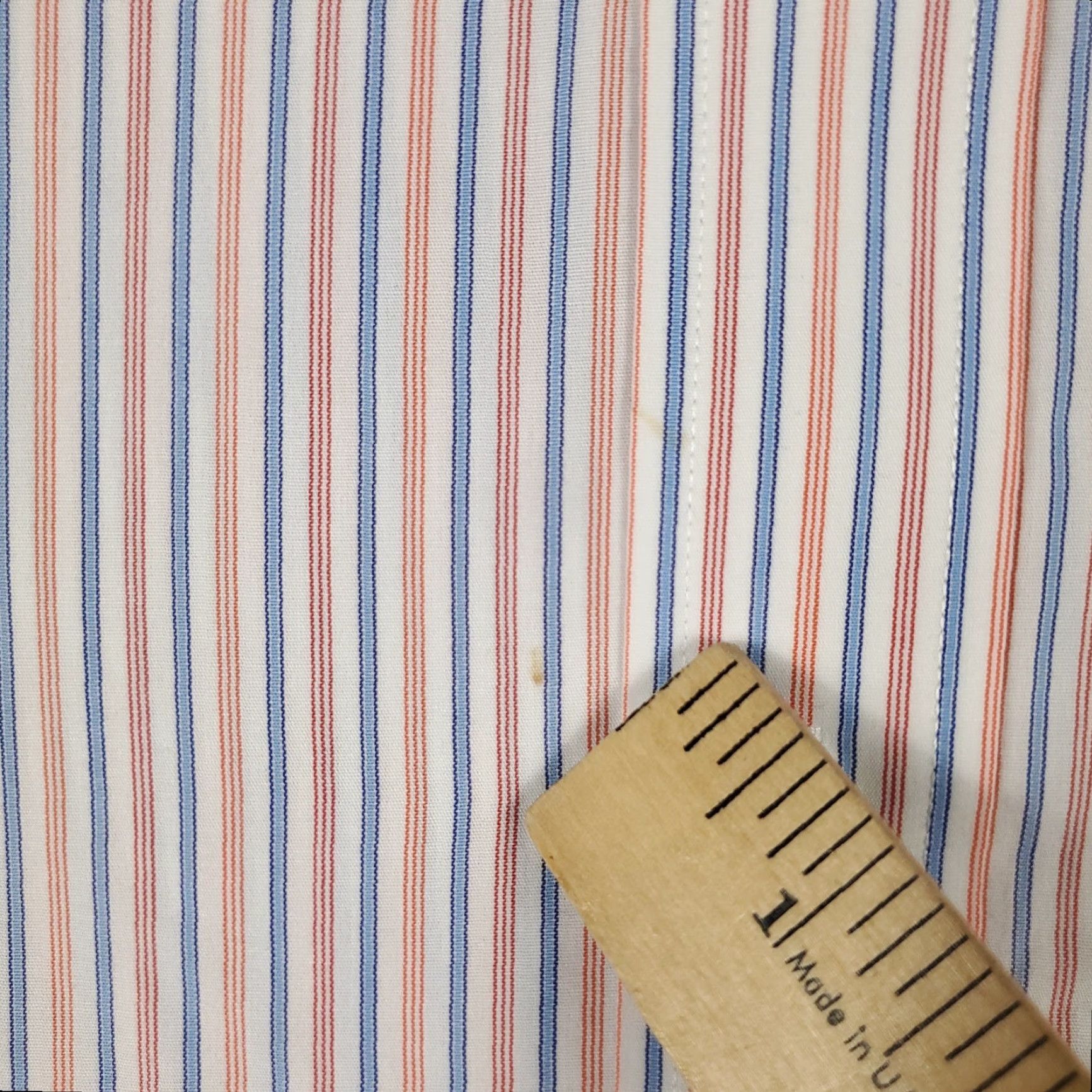 Brooks Brothers Brooks Brothers Dress Shirt Mens Regular 17.5 Blue Striped Long Sleeve Button Up Size 46R - 4 Thumbnail