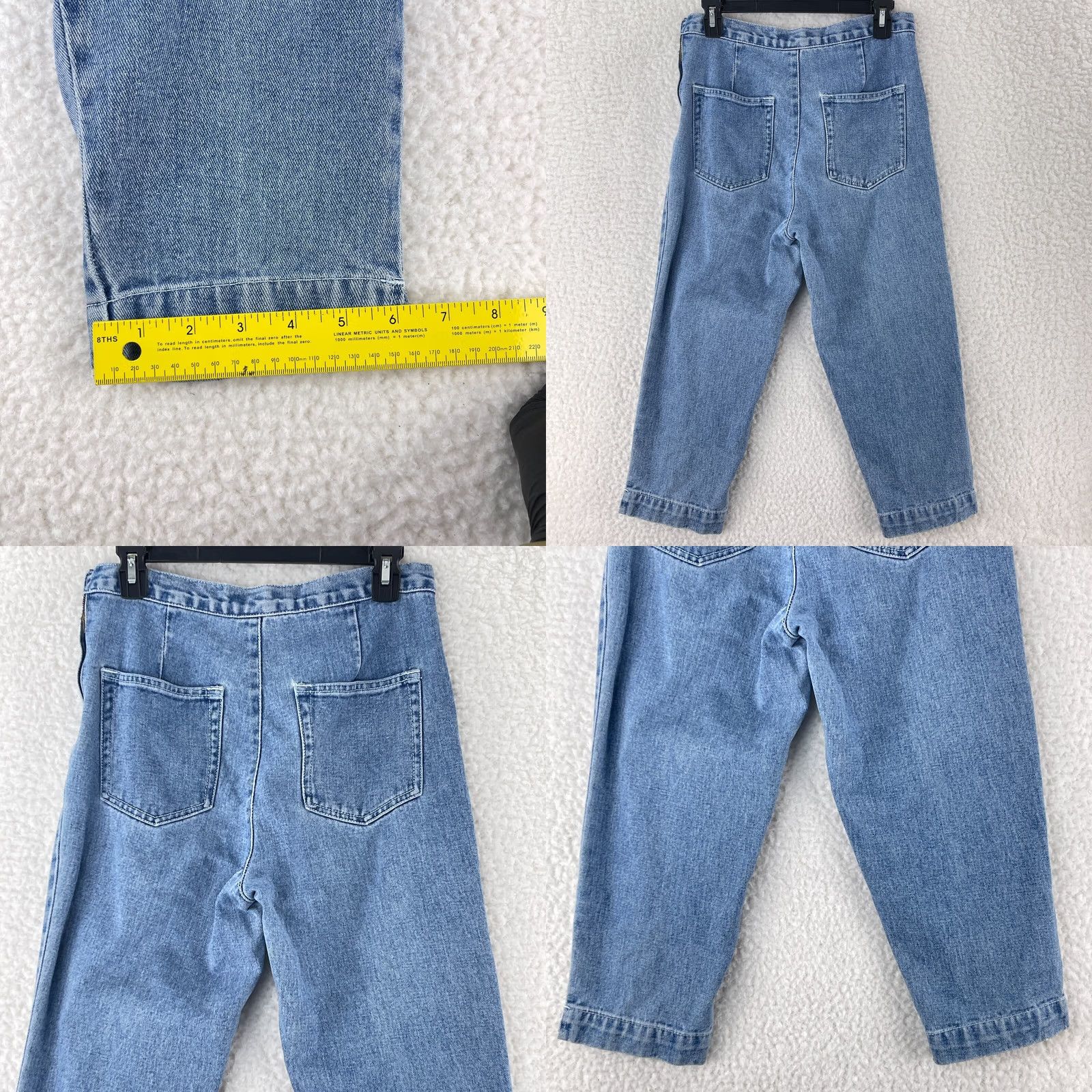 Banana Republic VINTAGE Banana Republic Jeans Womens Size 31 Blue Cropped High-Rise Denim 100% Cotton USA Size 24" / US 00 / IT 34 - 8 Thumbnail