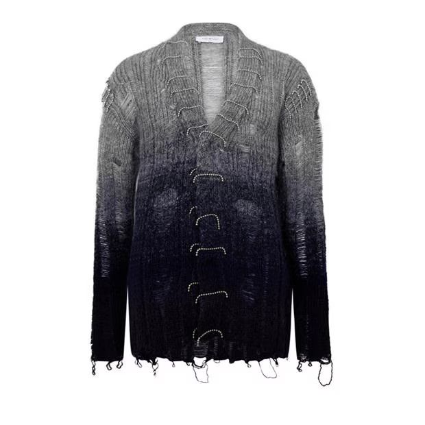 Off-White o1y0325 Cardigan in Grey/Navy Size US XS / EU 42 / 0 - 1 Thumbnail