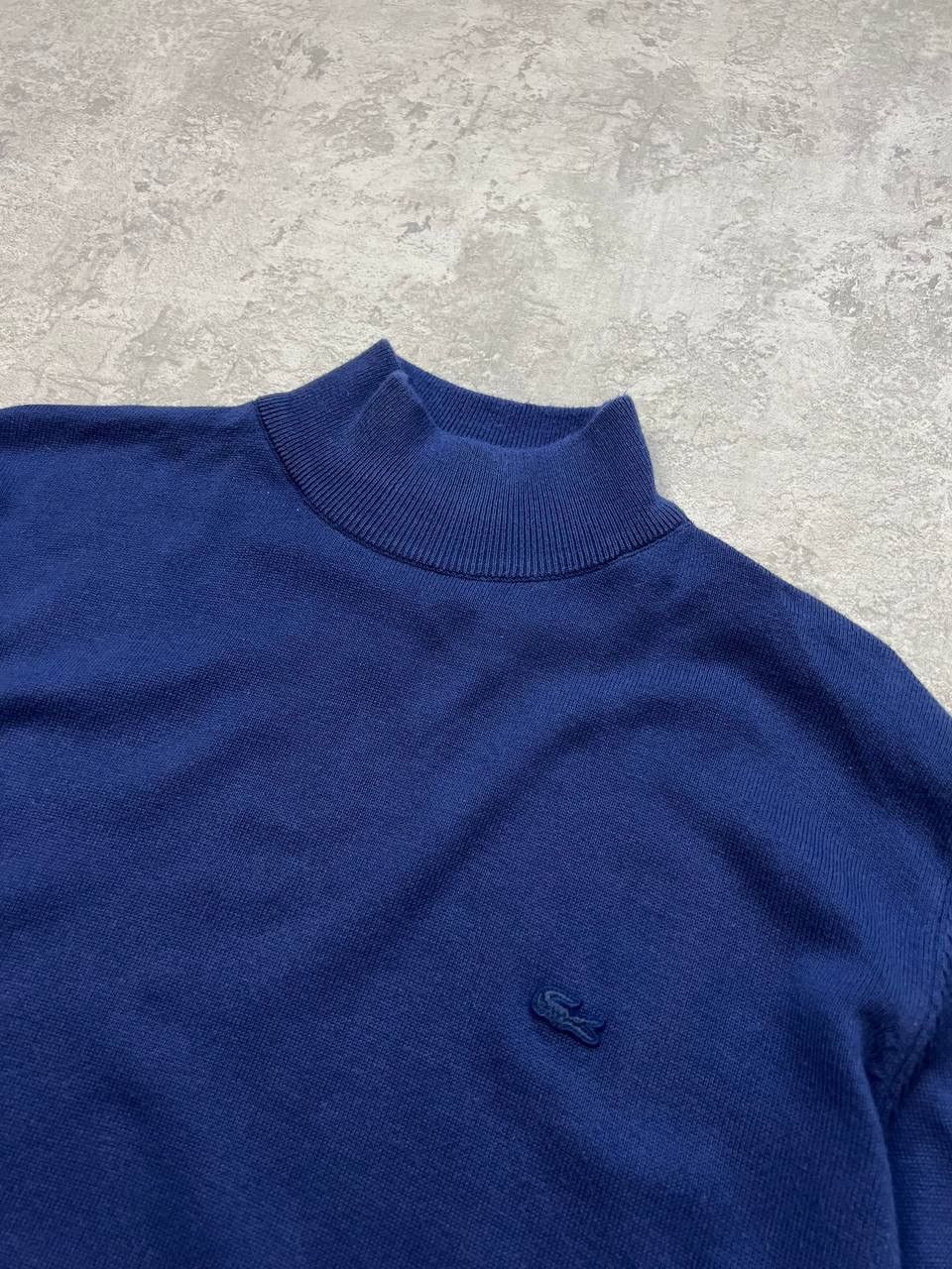 Lacoste Lacoste Blue Light Sweater Under The Neck Leather Logo Size US L / EU 52-54 / 3 - 6 Thumbnail