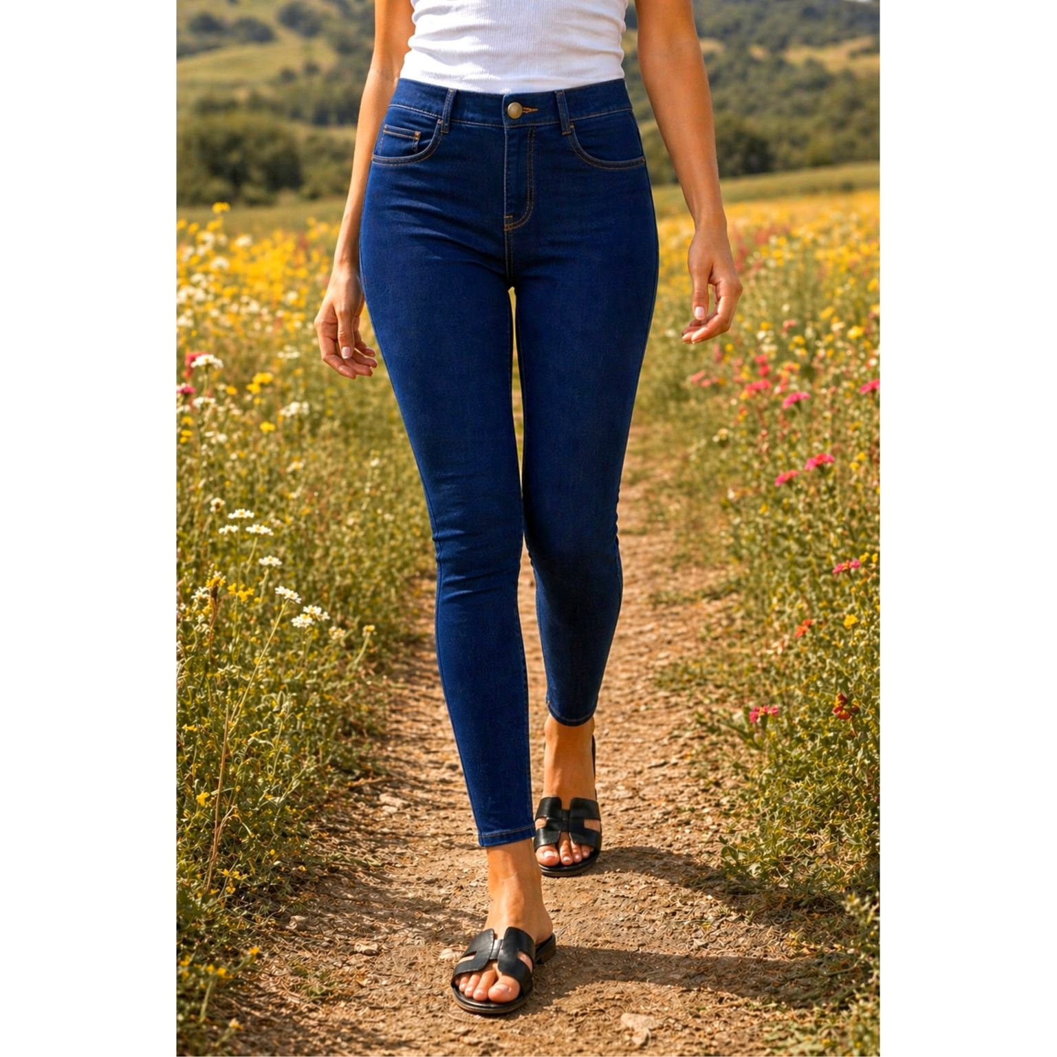 Other Style & Co High Rise Jeggings Med Blue size 10 Size 32" / US 10 / IT 46 - 1 Thumbnail