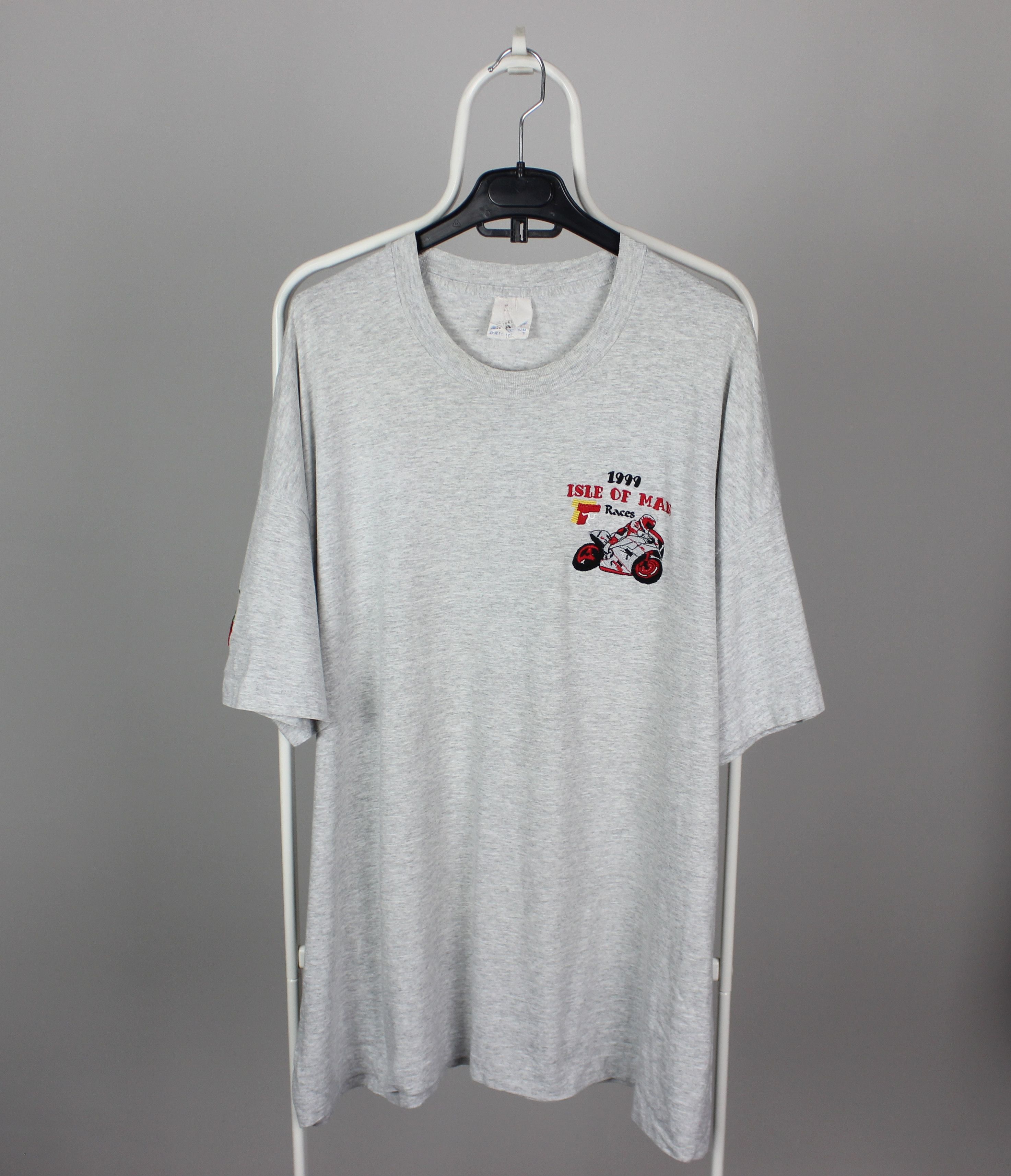 Vintage Isle of man 1999 races t shirt men cotton gray L XL Size US XL / EU 56 / 4 - 5 Thumbnail