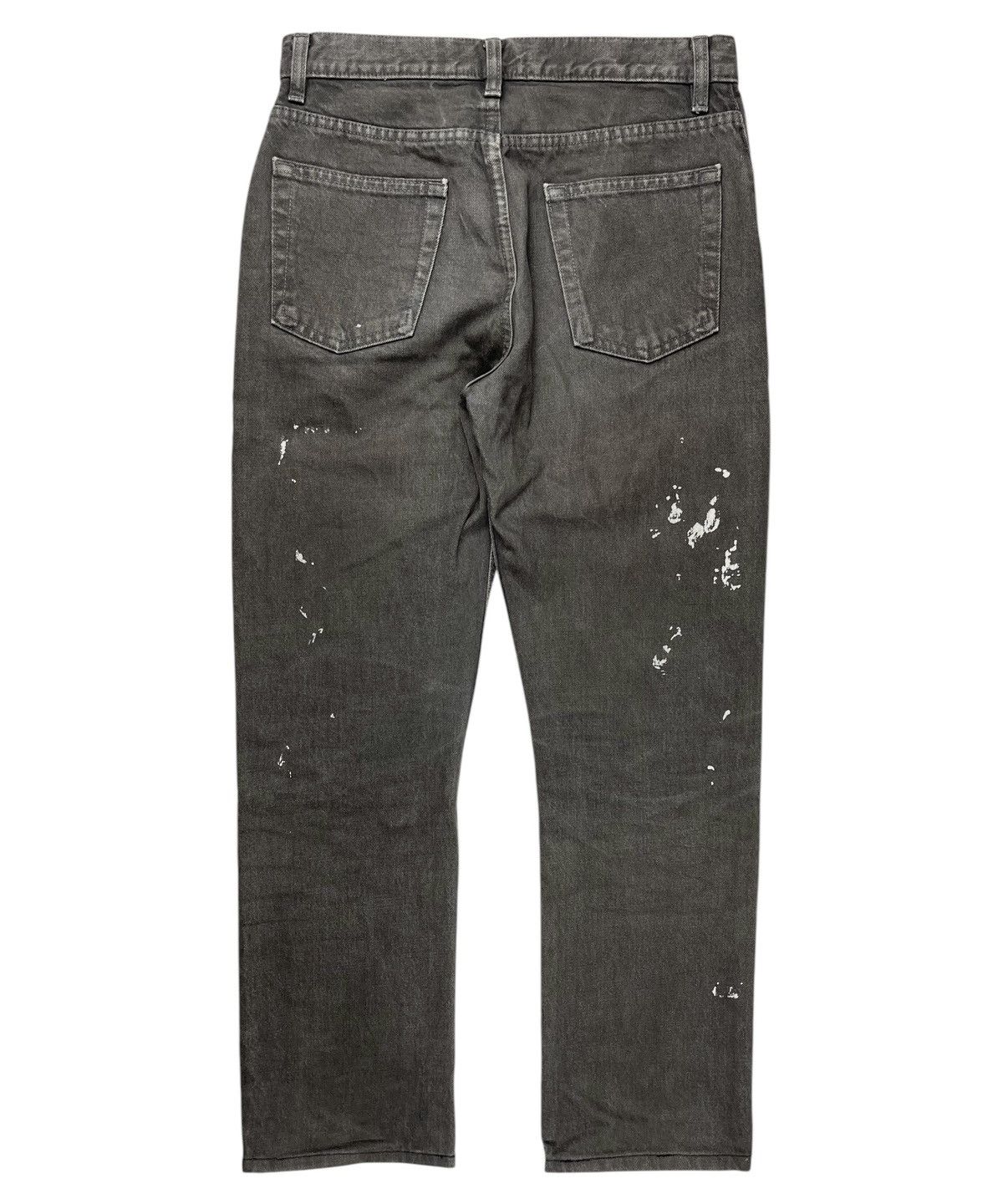 Helmut Lang SS00 Helmut Lang Charcoal Brown Painter Denim Jeans Size US 27 - 2 Thumbnail