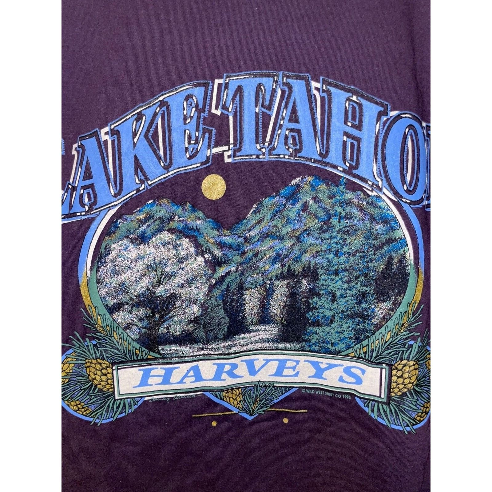Jerzees Vintage Lake Tahoe Shirt Harveys Tee USA 90s Graphic Large Size US L / EU 52-54 / 3 - 2 Thumbnail