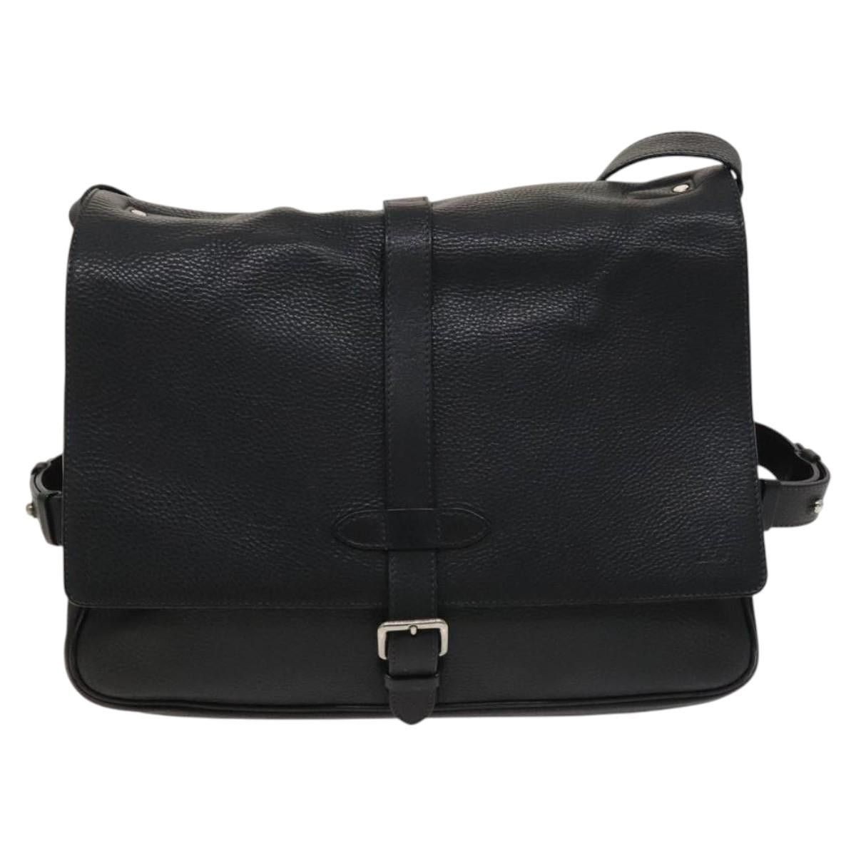 Louis Vuitton LOUIS VUITTON Naxos Stelios Shoulder Bag Leather Black Size ONE SIZE - 13 Thumbnail