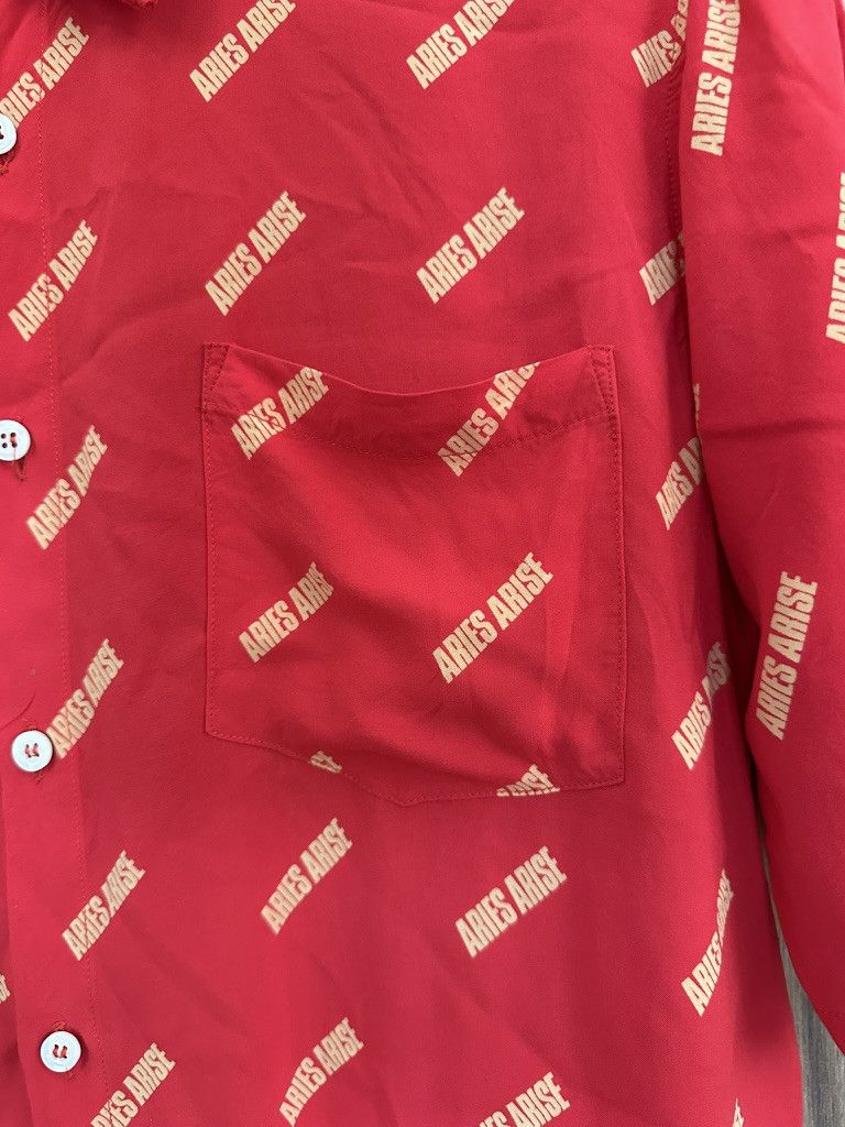 Aries Aries Arise All-Over Logo Red Bowling Shirt Size US S / EU 44-46 / 1 - 5 Thumbnail