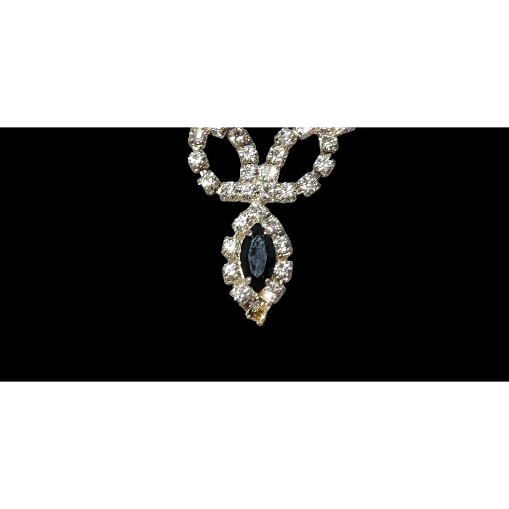 Other Gothic Clear And Black Rhinestone Bridal Necklace Size ONE SIZE - 8 Thumbnail