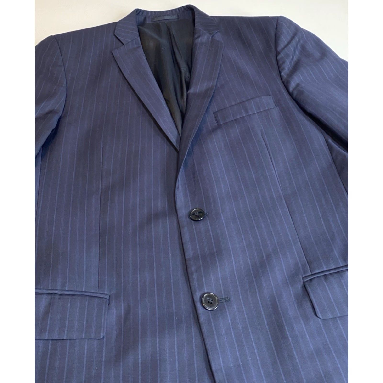 Versace Versace Collection Wool Suit Jacket Navy IT 50 US 40 Men’s Single-Breasted 3-Button - Vintage Size 40R - 7 Thumbnail