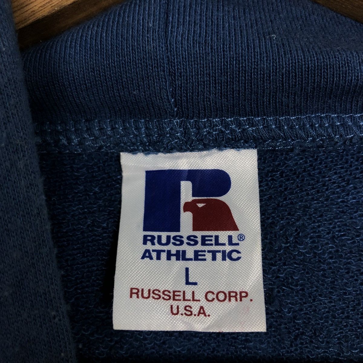 Japanese Brand 📌Vintage Hoodie Pull Over Russell Athletic Big Logo Size US L / EU 52-54 / 3 - 16 Thumbnail