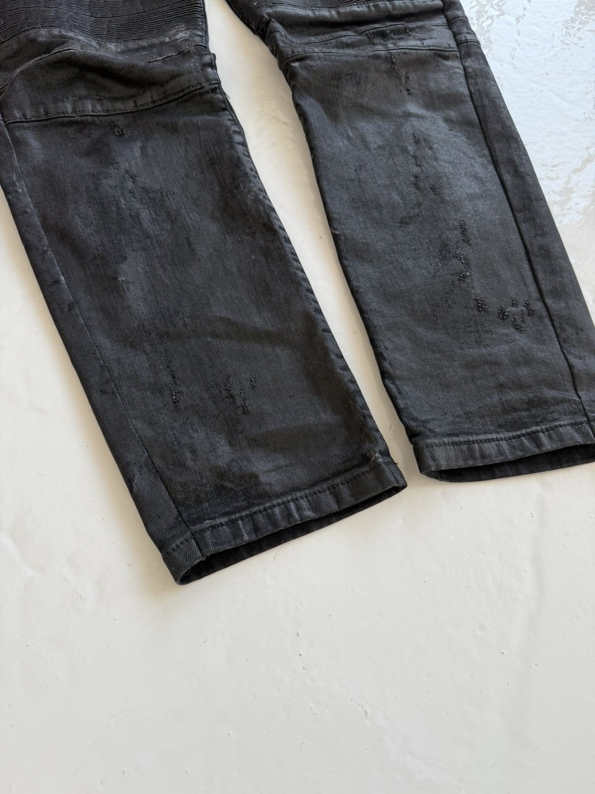 Philipp Plein Philipp Plein born&raised distressed waxed biker denim Size US 36 / EU 52 - 10 Thumbnail
