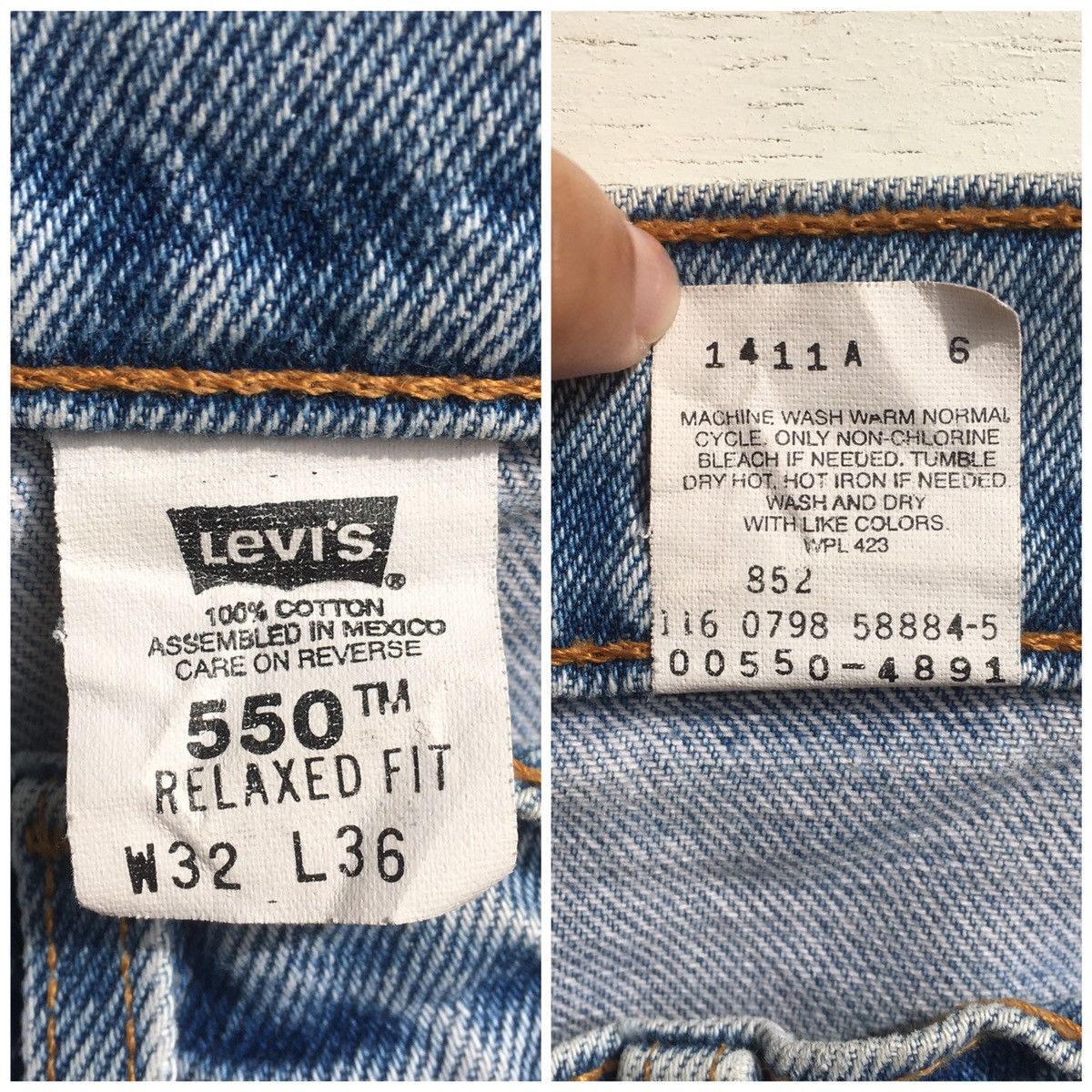 Levi's × Levi's Vintage Clothing × Vintage VINTAGE LEVIS 550 JEANS LIGHT BLUE SINGLE R Size US 31 - 3 Thumbnail