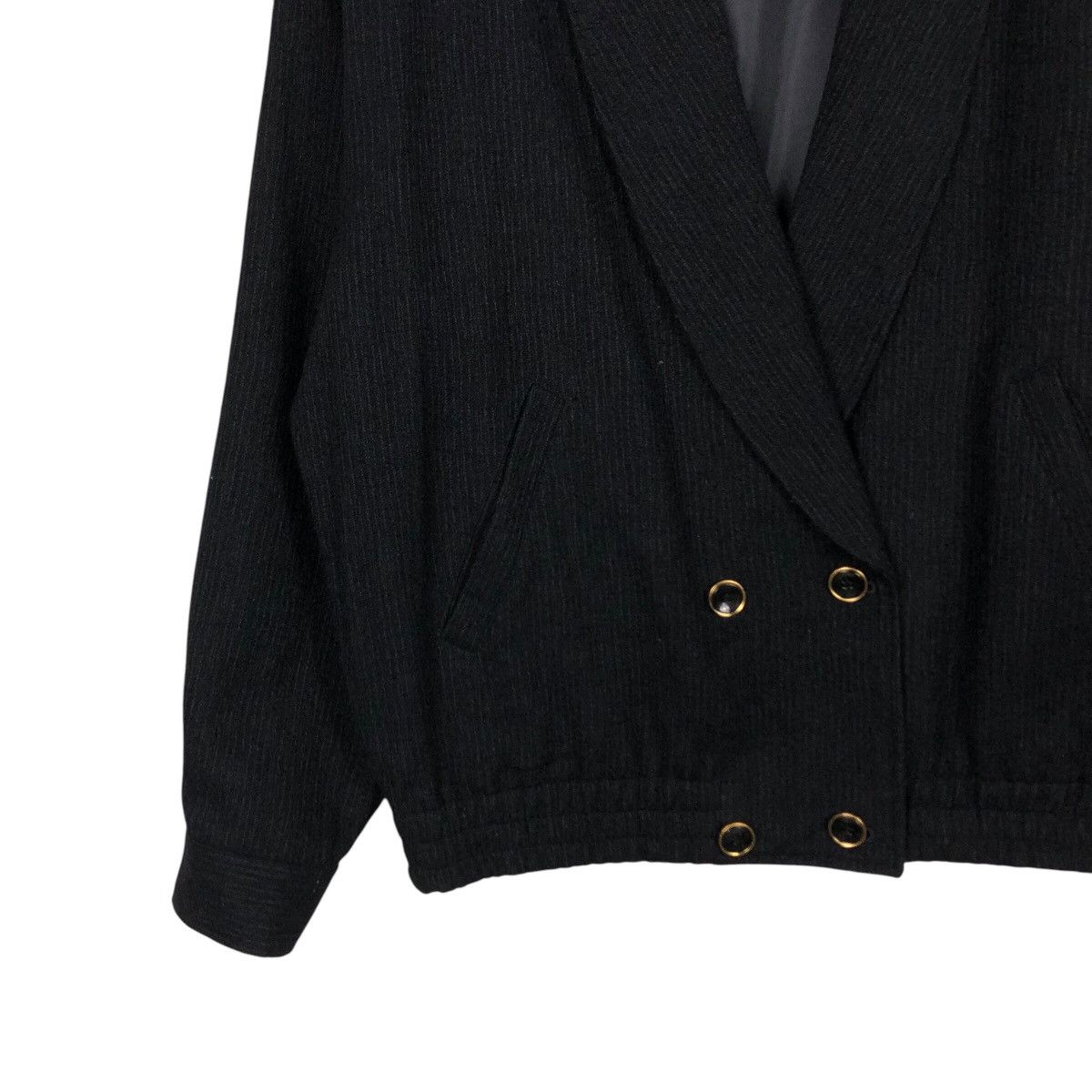 Japanese Brand 📌Vtg Wool Bomber Jacket Herringbone Unbranded Issey Miyake Size US M / EU 48-50 / 2 - 5 Thumbnail