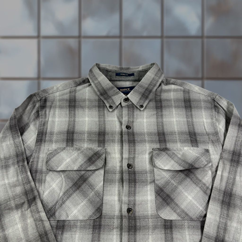 Roark Roark Cassidy Shirt Mens Medium Gray Button-Up Long Sleeve Plaid Casual Shirt Ladies? (Note: Not applicable) Size US M / EU 48-50 / 2 - 1 Thumbnail