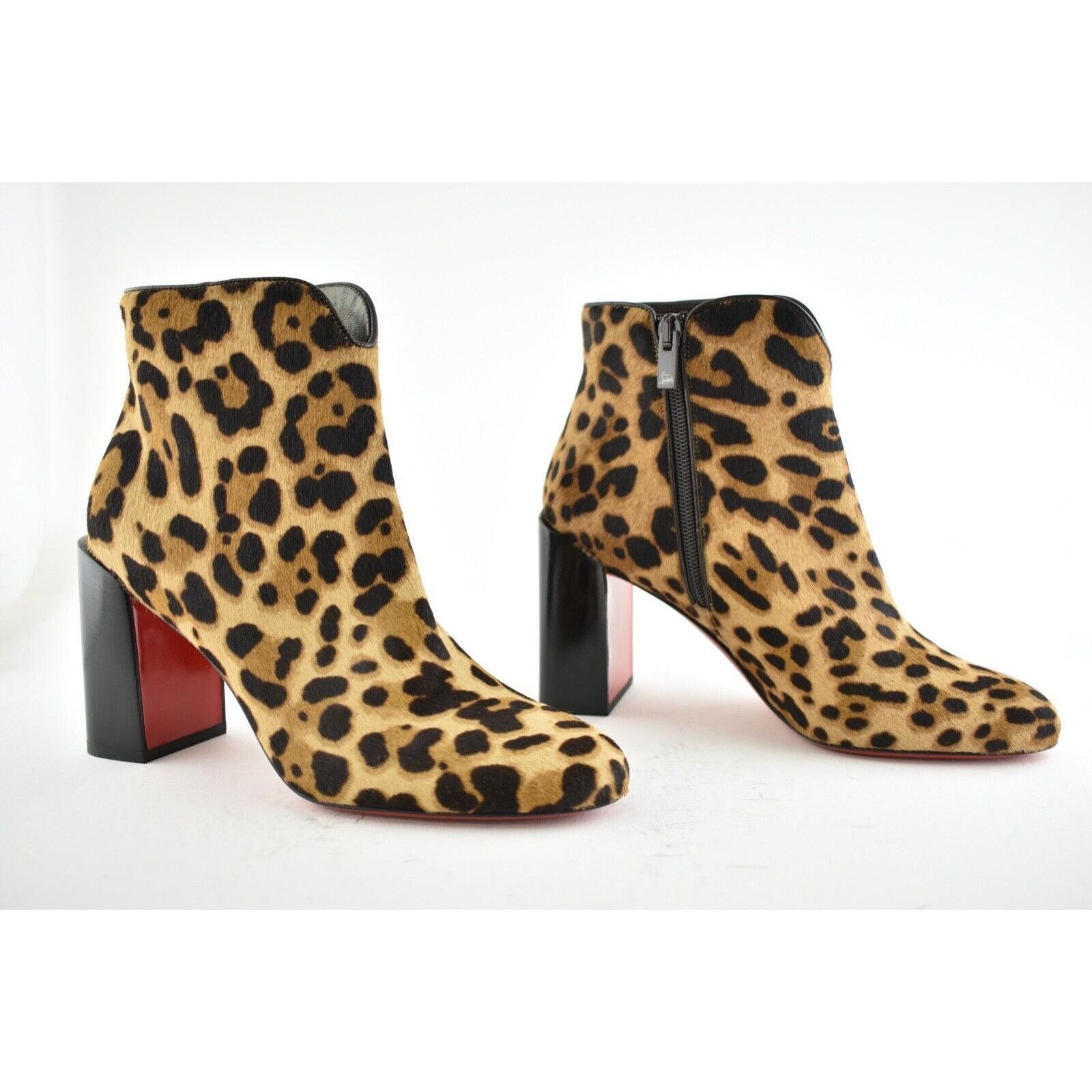 Christian Louboutin Christian Louboutin Castarika 85 Pony Leopard Black Ankle Size US 7.5 / IT 37.5 - 3 Thumbnail