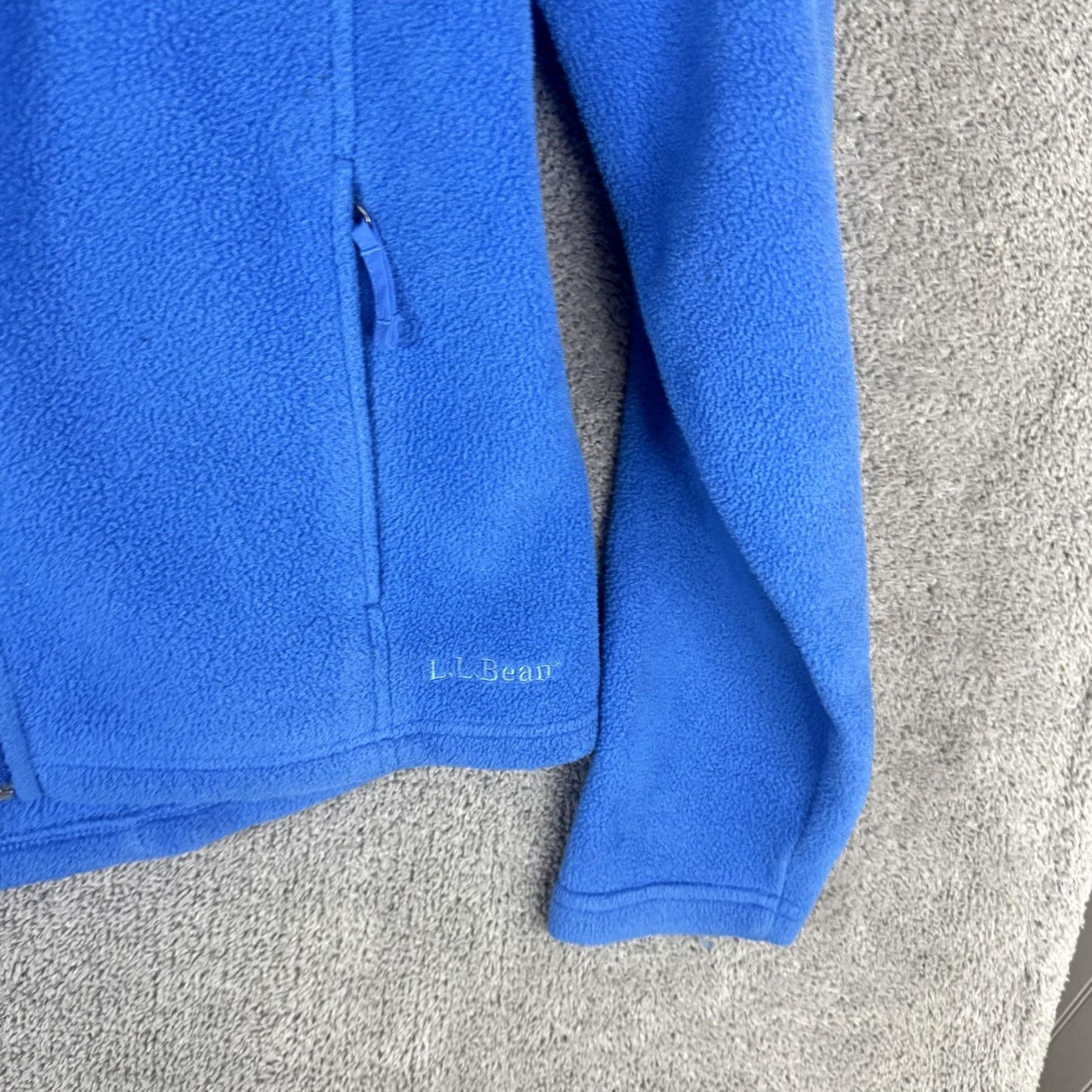 Vintage L.L.Bean Fleece Jacket Womens Large Blue Full Zip Pockets Lightweight Casual Outdoor Size L / US 10 / IT 46 - 3 Thumbnail