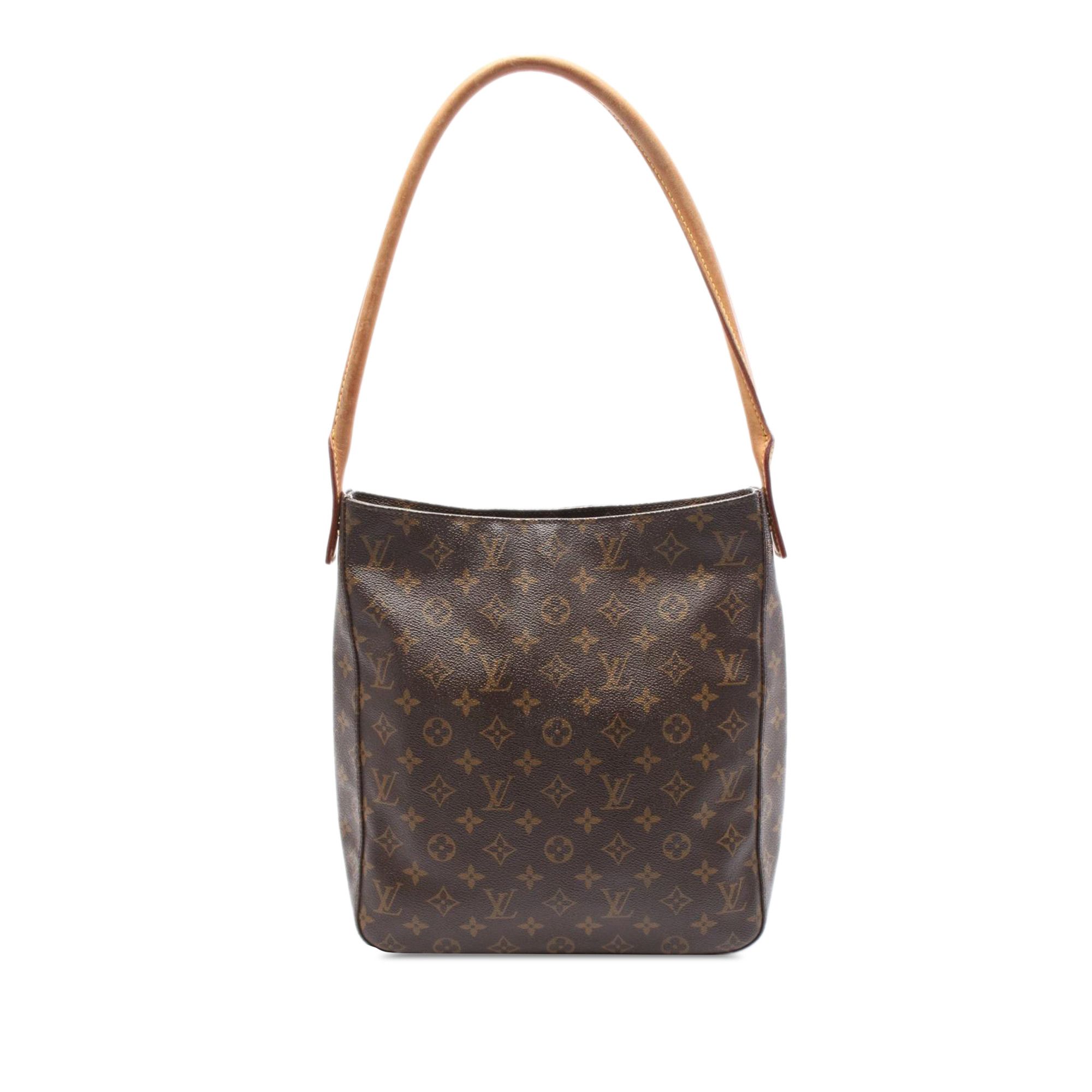 Louis Vuitton Louis Vuitton LOUIS VUITTON Looping GM Shoulder Bag M51145 Monogram PVC coated canvas leather Brown Used Women Size ONE SIZE - 1 Thumbnail