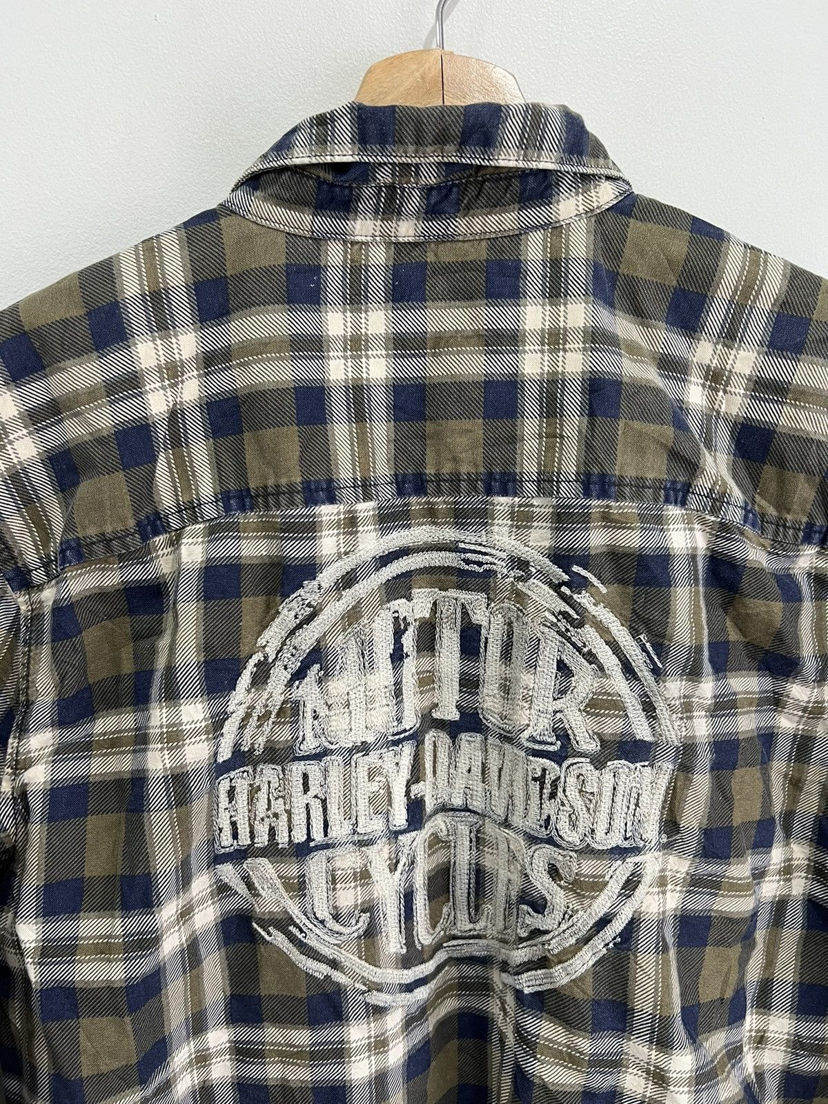 Harley Davidson Vintage Harley Davidson Button Up Plaid Shirt stitched Size US M / EU 48-50 / 2 - 5 Thumbnail