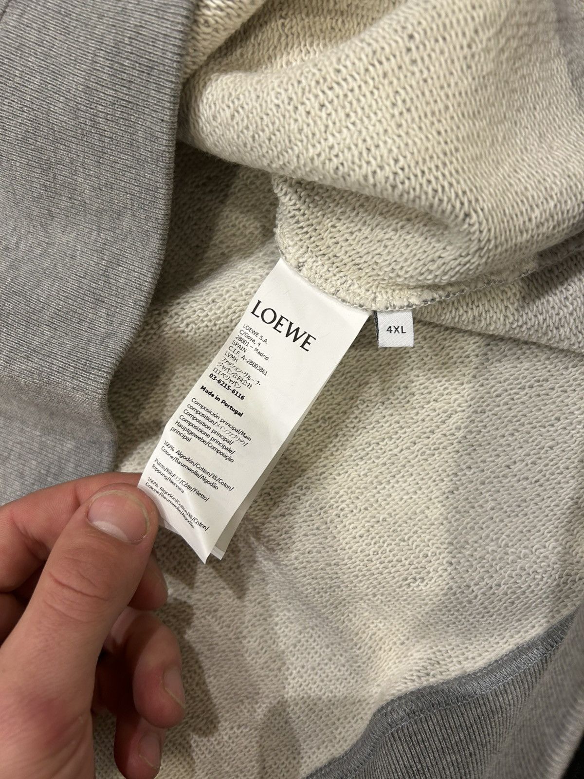 Loewe Loewe Anagram Leather Strings Hooded Sweatshirt Size US XXL / EU 58 / 5 - 6 Thumbnail
