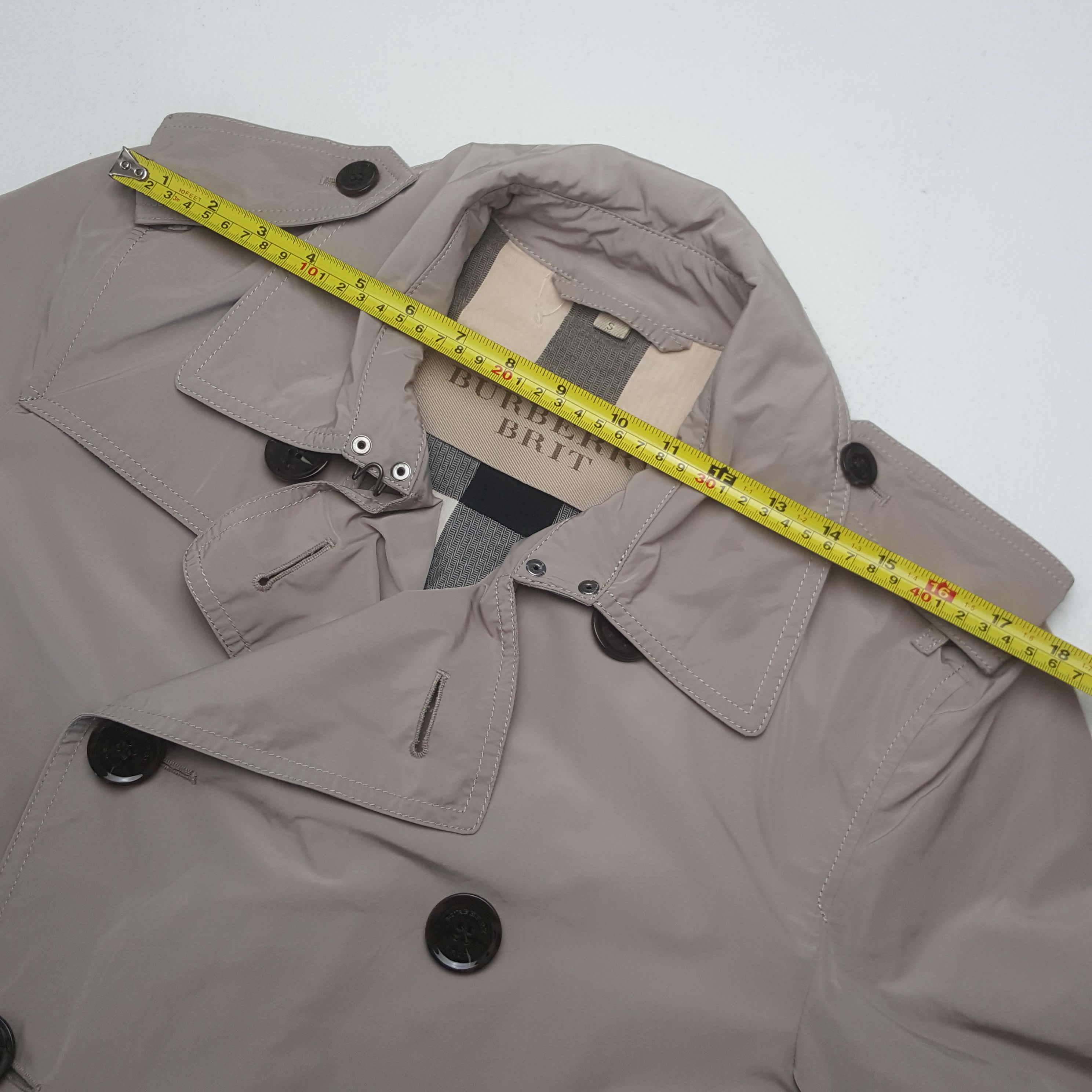 Burberry Vintage Burberry Brit Designer Brand Trench Jacket C322N17 Size US S / EU 44-46 / 1 - 6 Thumbnail
