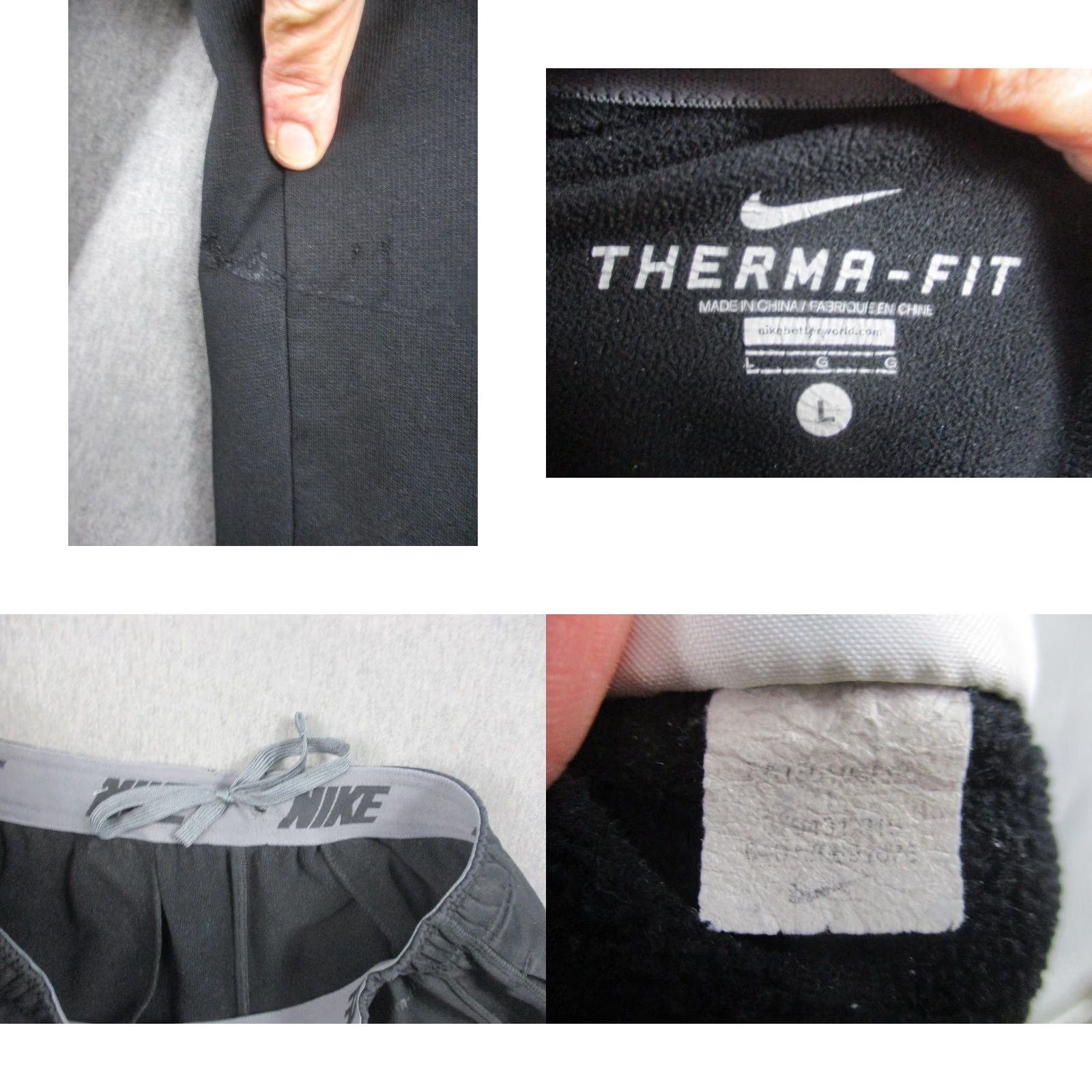 Nike Nike Therma-FIT Pants Mens Large Black Fleece Track Training Sweatpants Warm Up Size US 33 - 8 Thumbnail