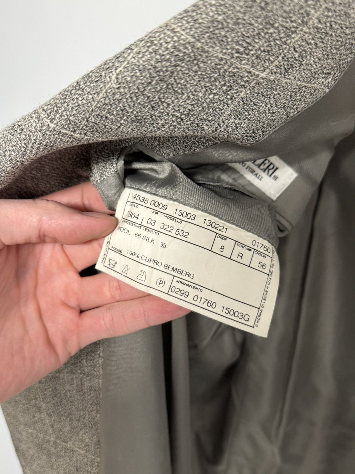 Pal Zileri Pal Zileri Gruppo Forall Blazer Men’s Gray Luxury Size 54L - 15 Thumbnail
