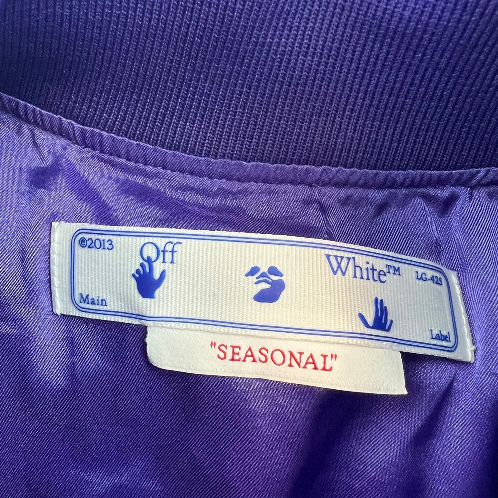 Off-White Off-White Purple Two Tone Track Jacket Size US L / EU 52-54 / 3 - 6 Thumbnail