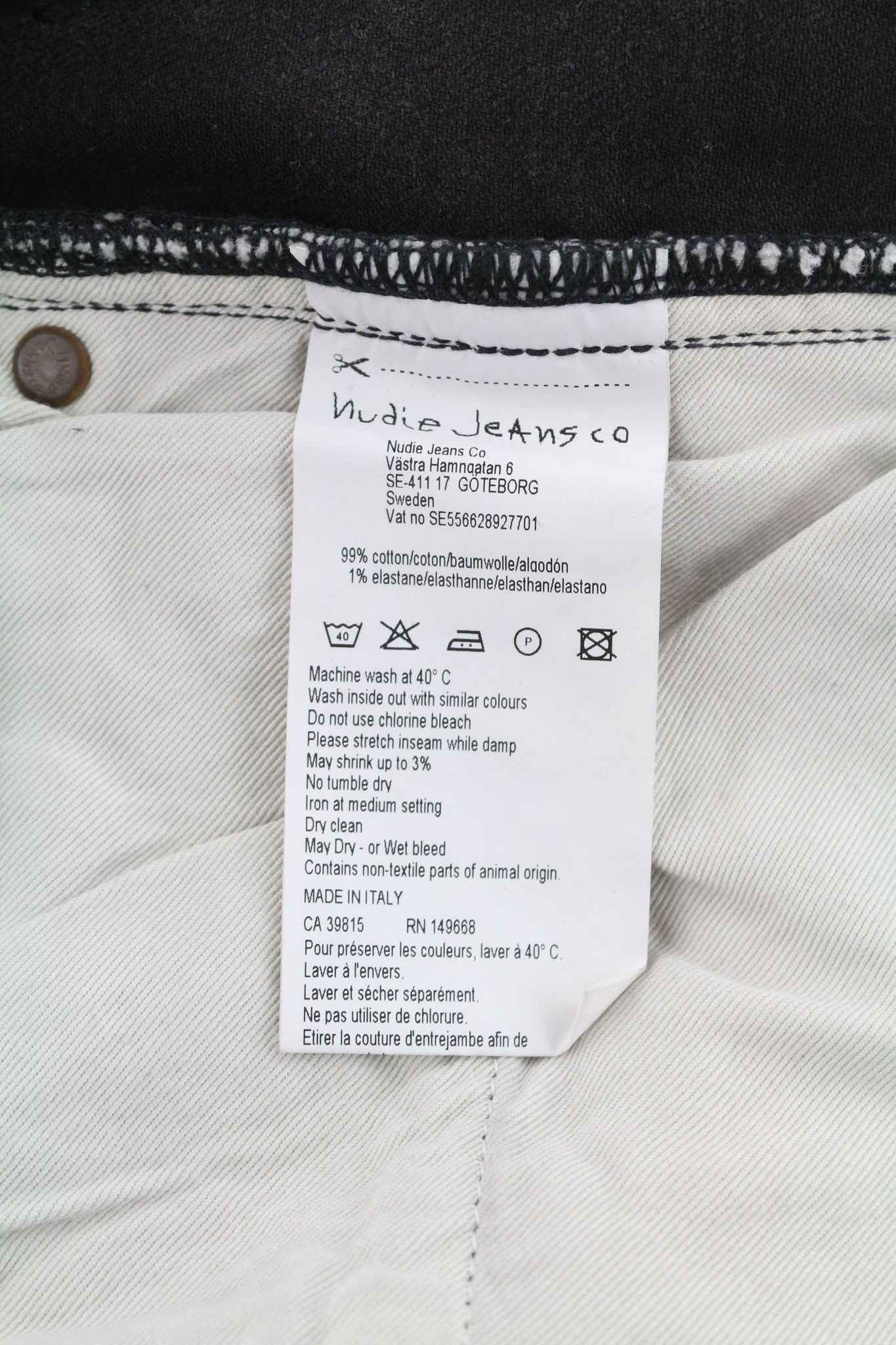 Nudie Jeans PIPE LED W28/L32 Grey Marble Organic Skinny Zipper 81919 Size US 28 / EU 44 - 6 Thumbnail